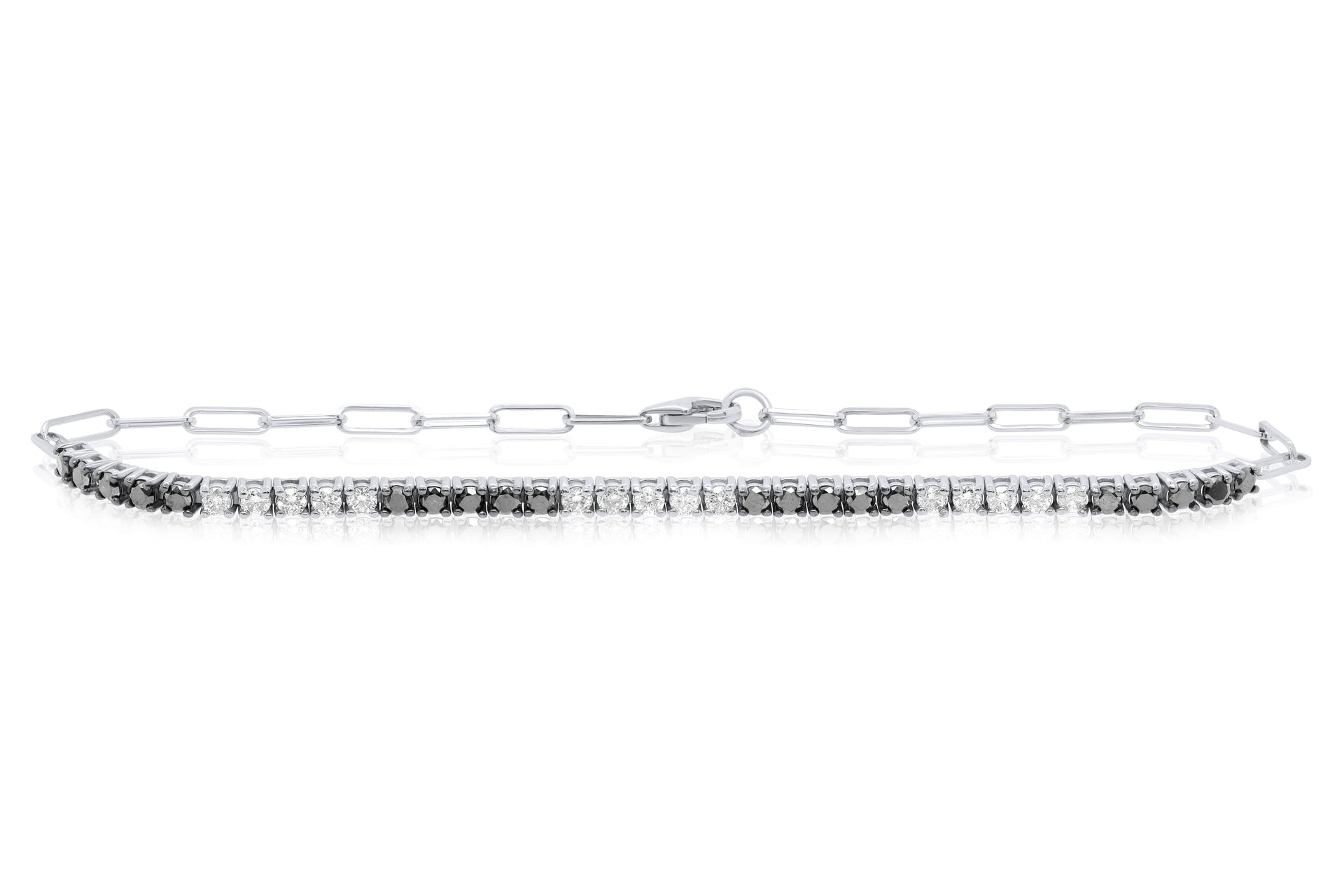 Diana M 0.90 Carat White and Black Diamond Bracelet