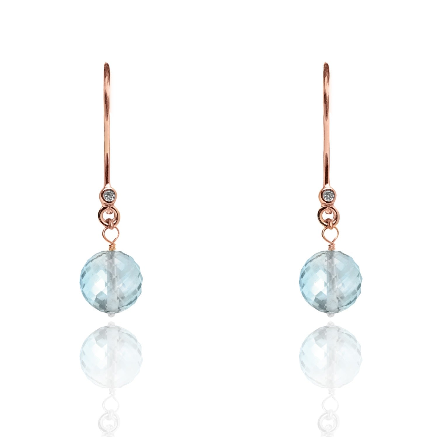 Aquamarine Drop Earrings March Birthstone