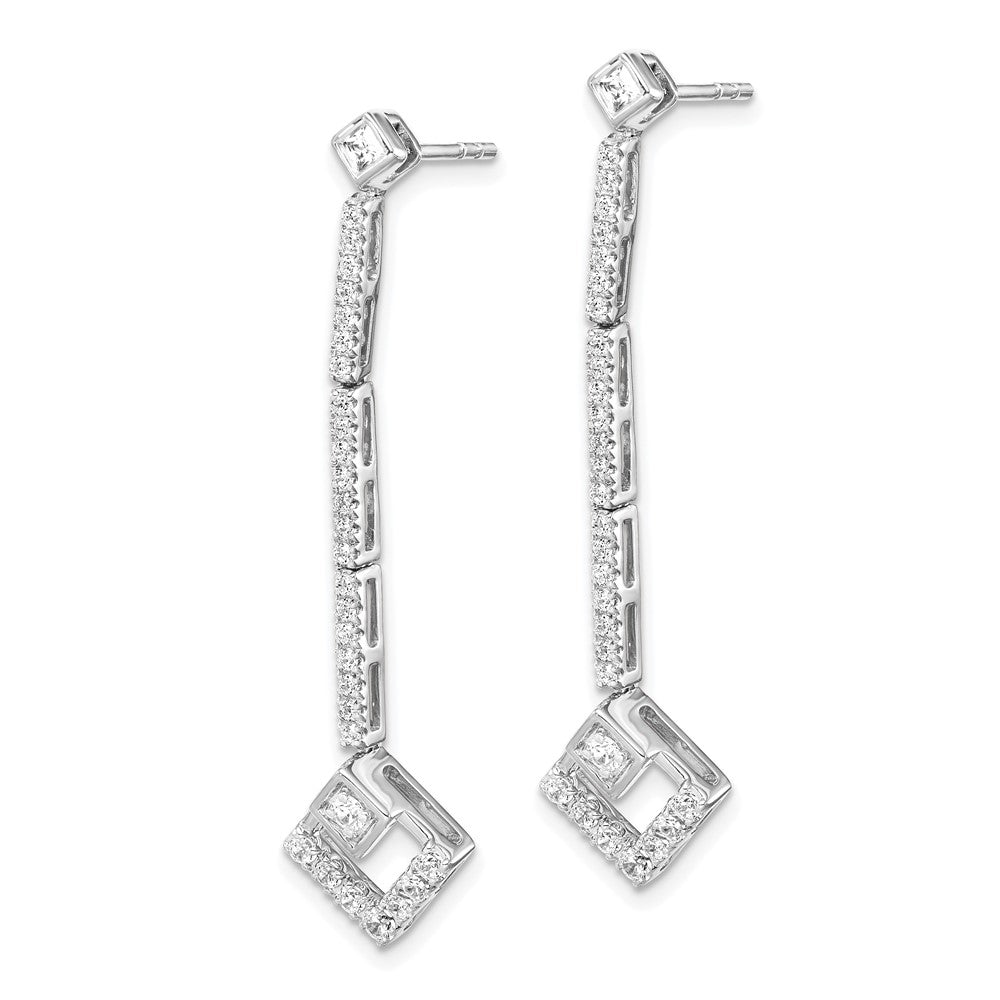 14k Gold 0.55 CT Lab Grown Diamond Dangle Earrings VS Clarity G-H Color