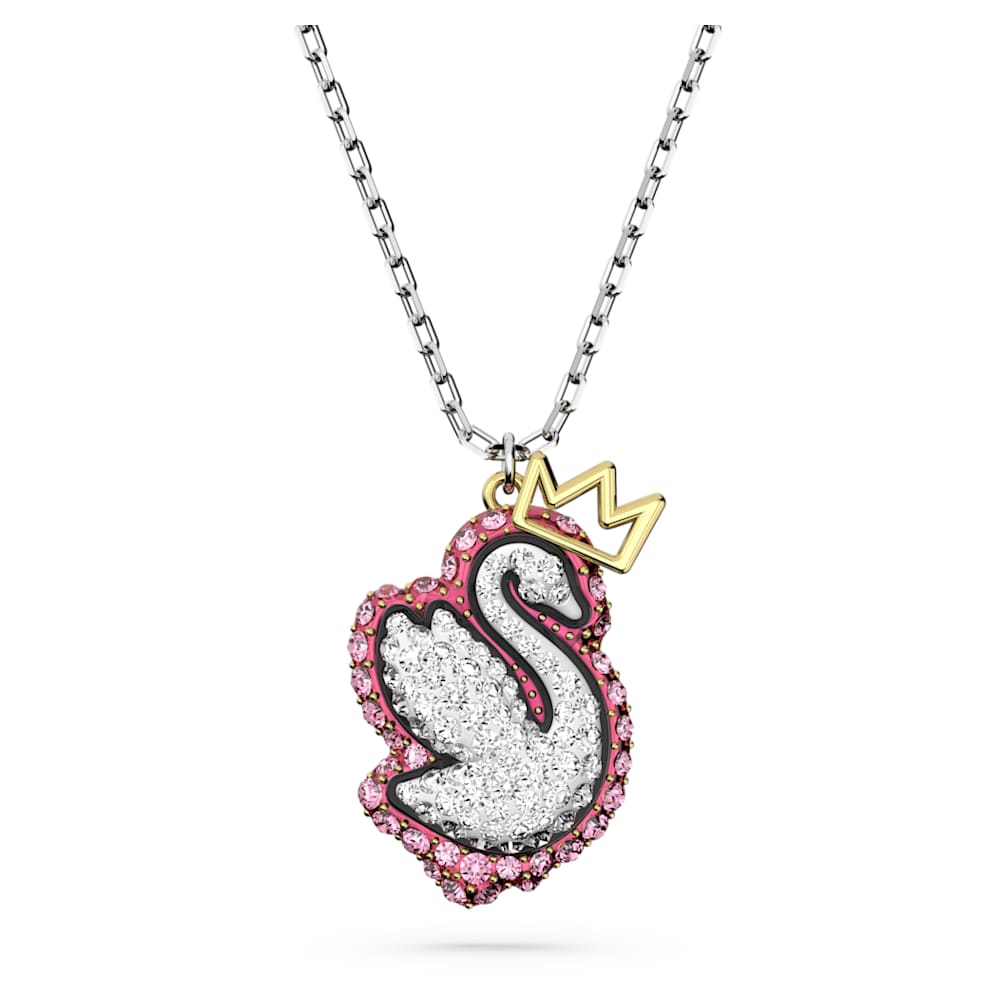 Swarovski Women's Swan Pink Crystal Necklace
