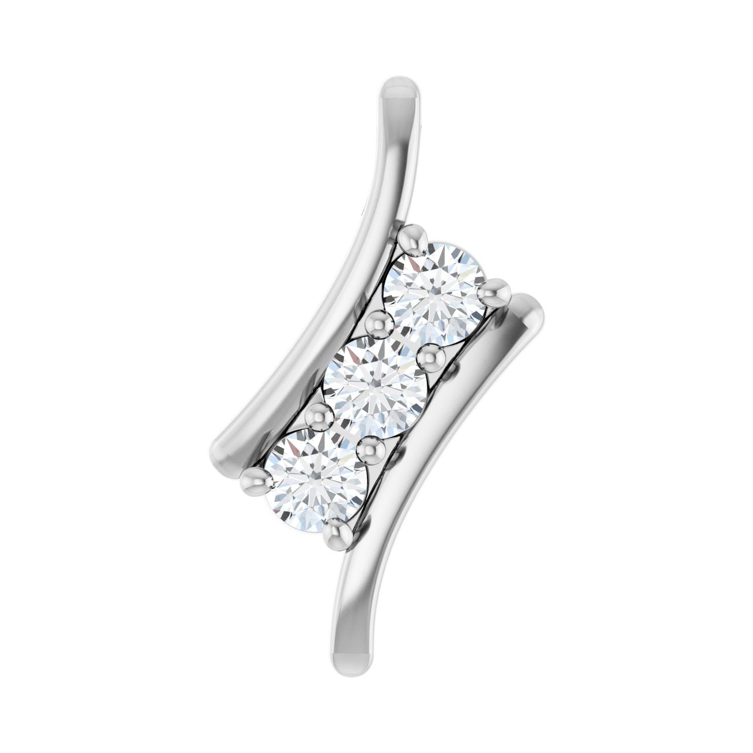 14k White Gold 1/3ct Lab Grown Diamond Pendant