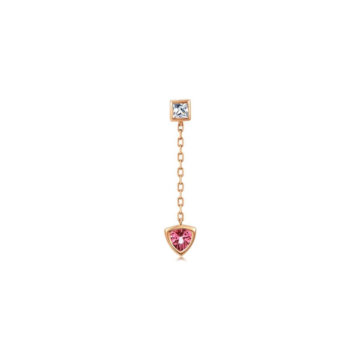form-rose-gold-pink-tourmaline-single-earring-chow-sang-sang