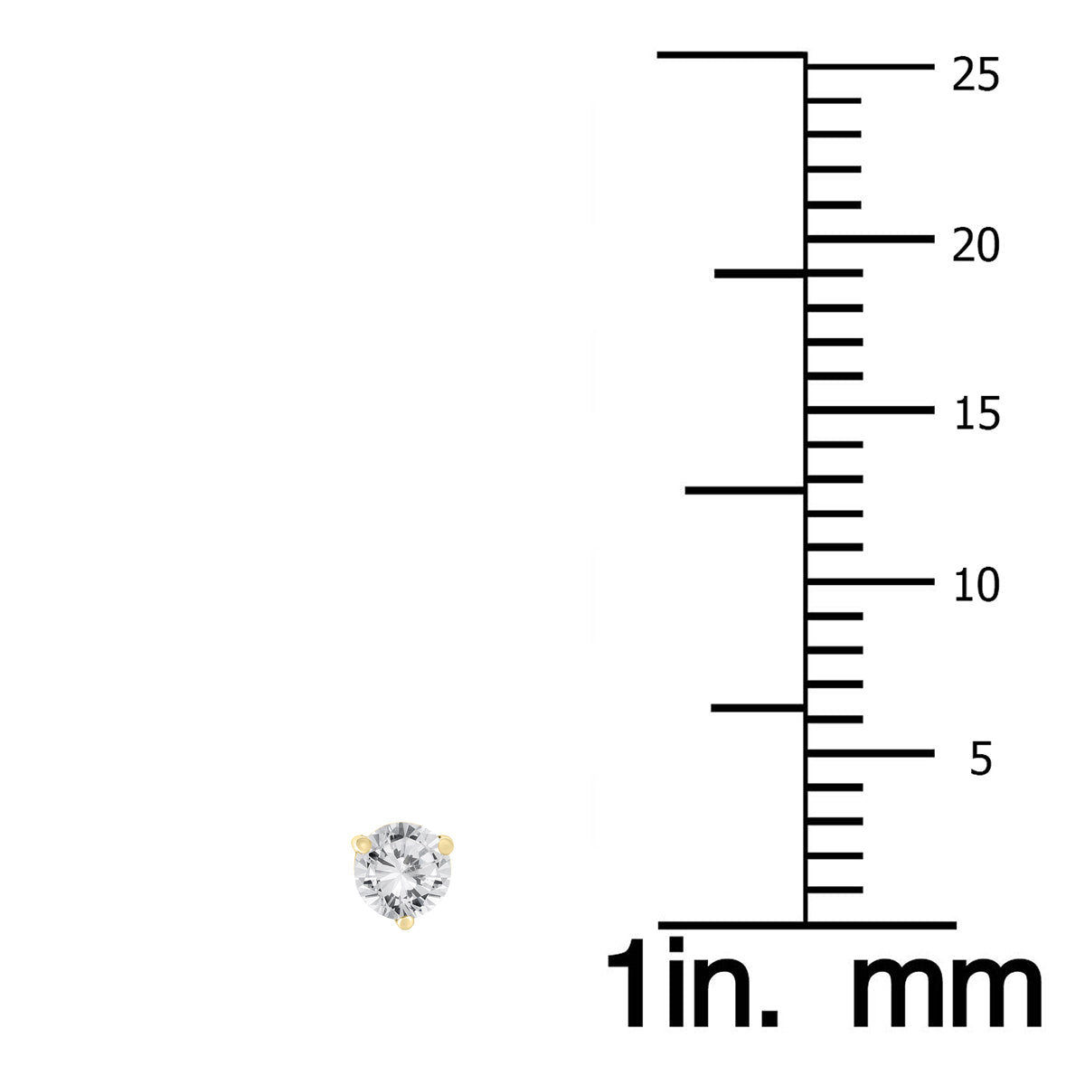 1/4 Carat TW Ags Certified Martini Set Round Diamond Solitaire Earrings In 14K Yellow Gold