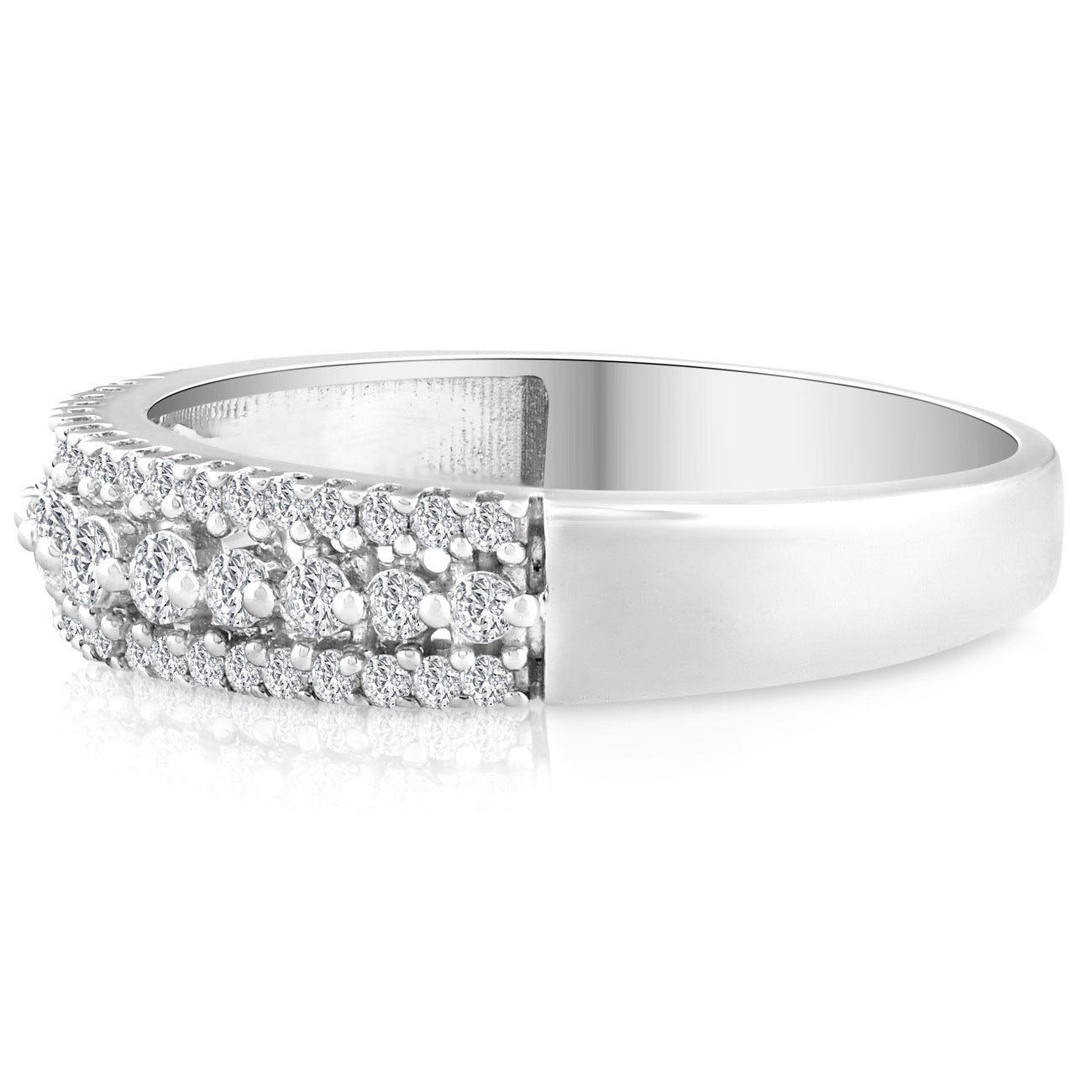 1/3ct Diamond Anniversary Ring 10K White Gold