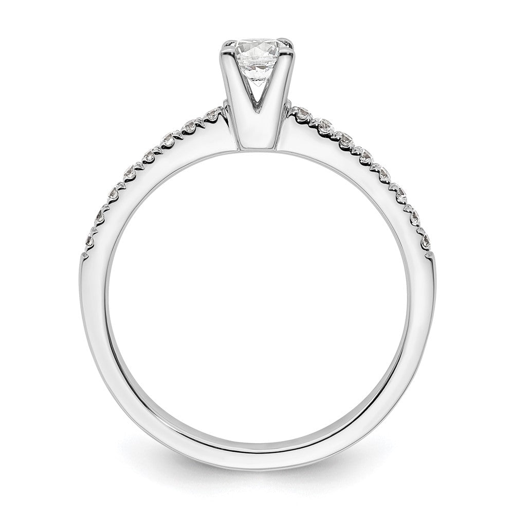 14k White Gold Lab Grown Diamond Wedding Band Ring 0.4ct Clarity- VS Color- G-H