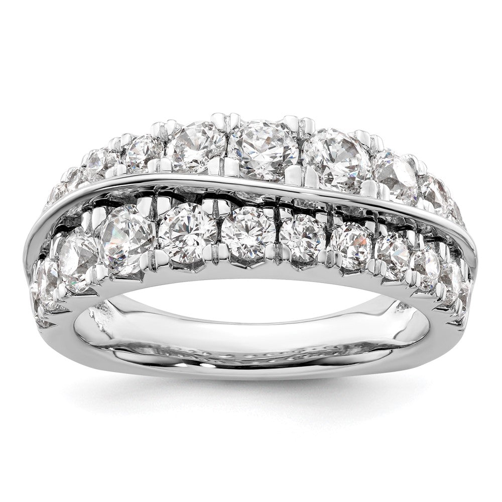 14k White Gold Lab Grown Diamond Wedding Band Ring 1.8ct Clarity- VS Color- G-H