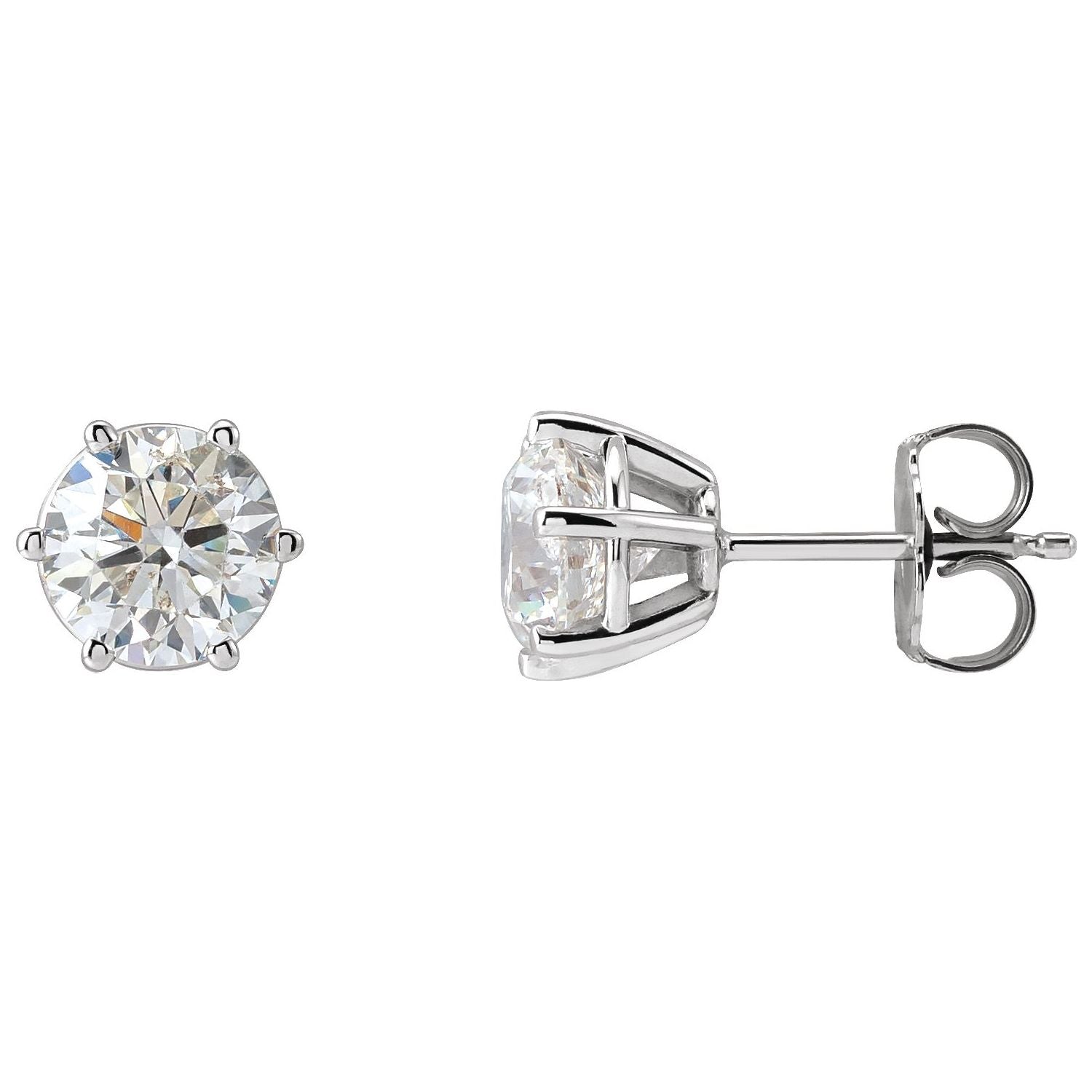 14K Gold 2ct Lab-grown Diamond Earrings Clarity SI Color G-H