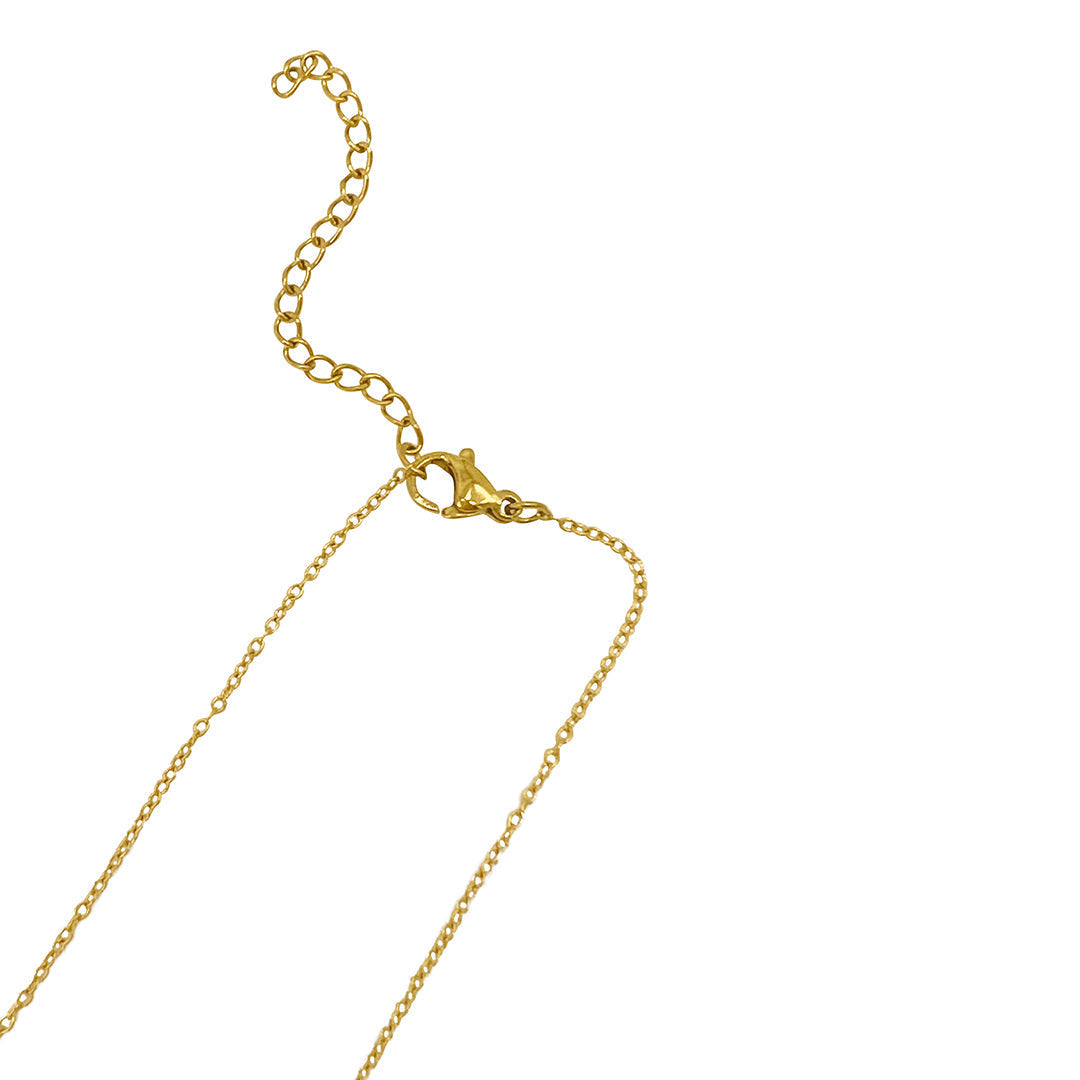 Cursive Sister Necklace gold