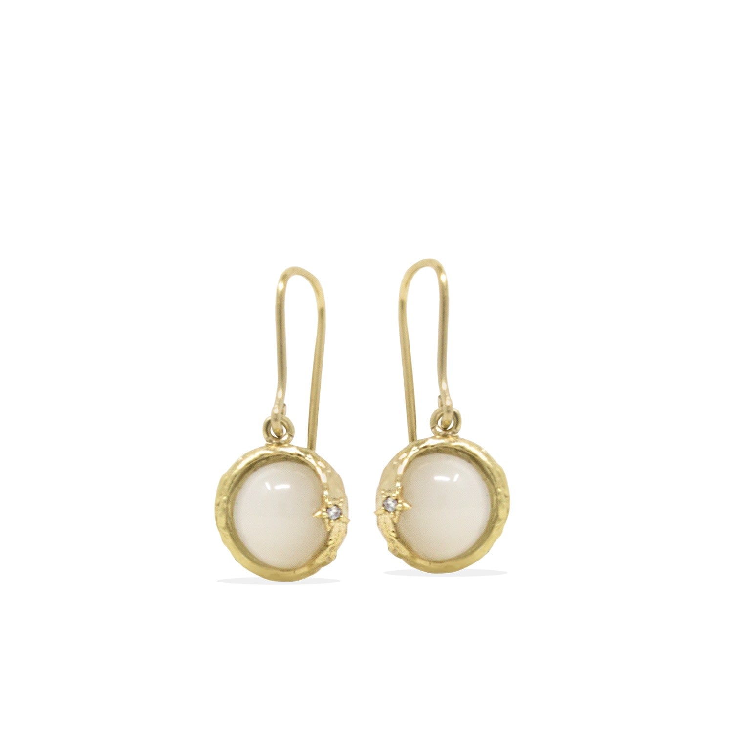 Ad Astra Gold-Plated Moonstone Earrings
