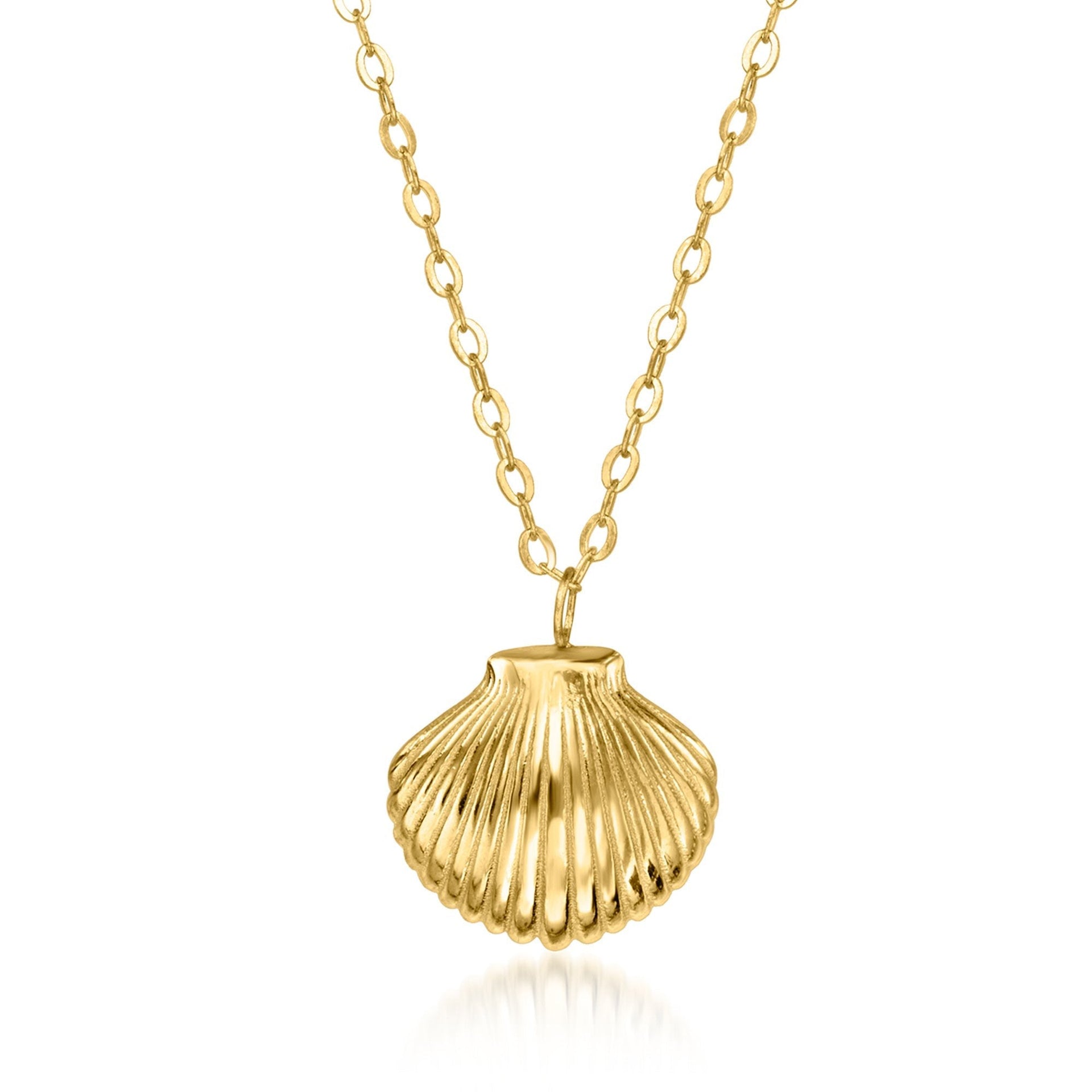 Canaria Fine Jewelry Italian 10kt Yellow Gold Seashell Necklace