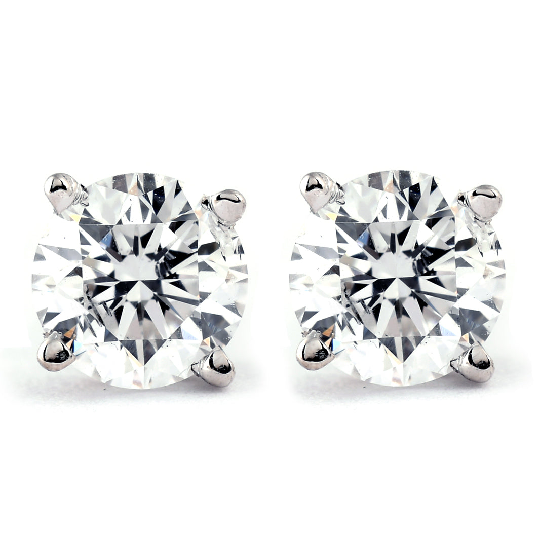 1.00 Ct TDW Diamond Studs in 10k White or Yellow Gold