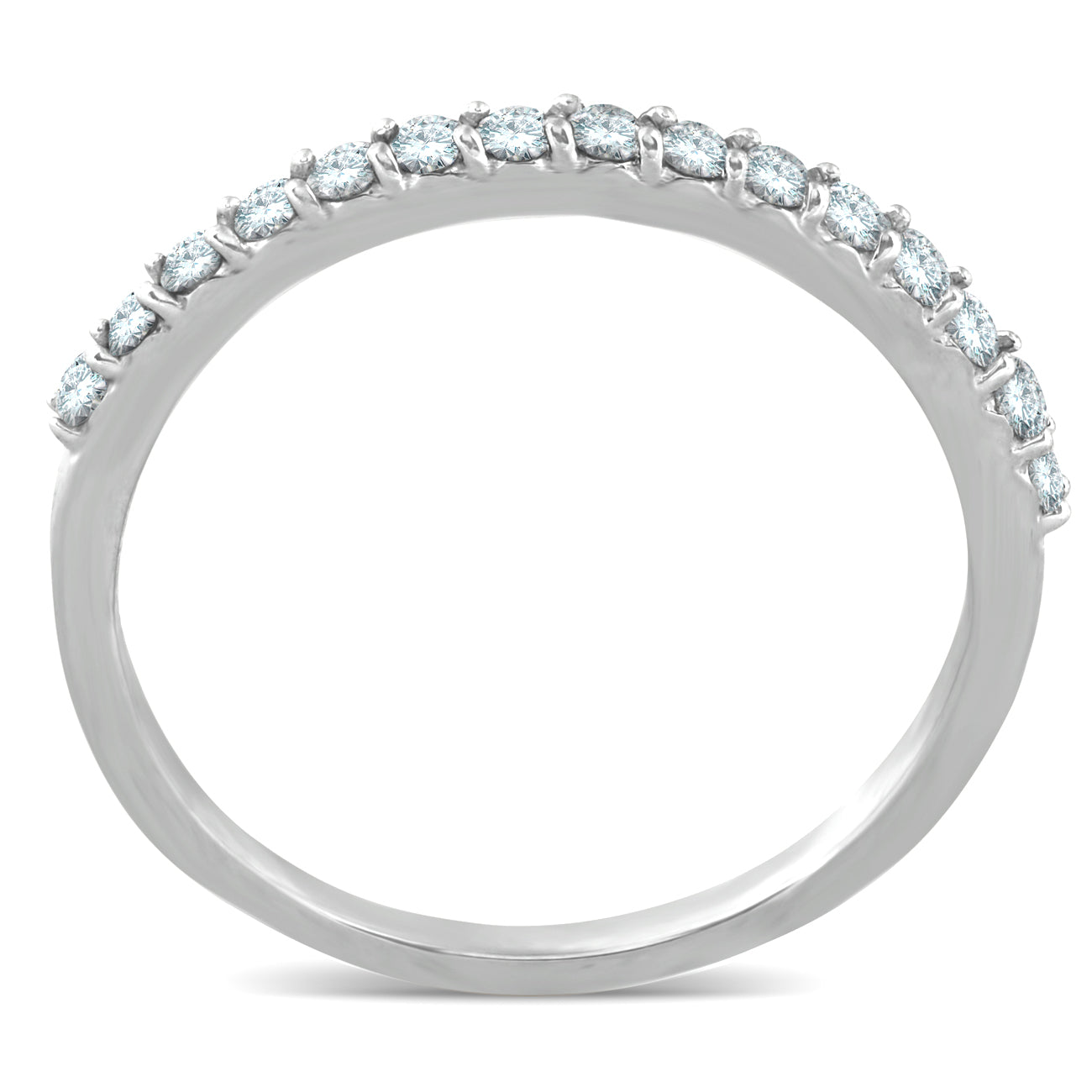 1/2ct Diamond Wedding Ring Stackable Womens Anniversary Band 10K White Gold