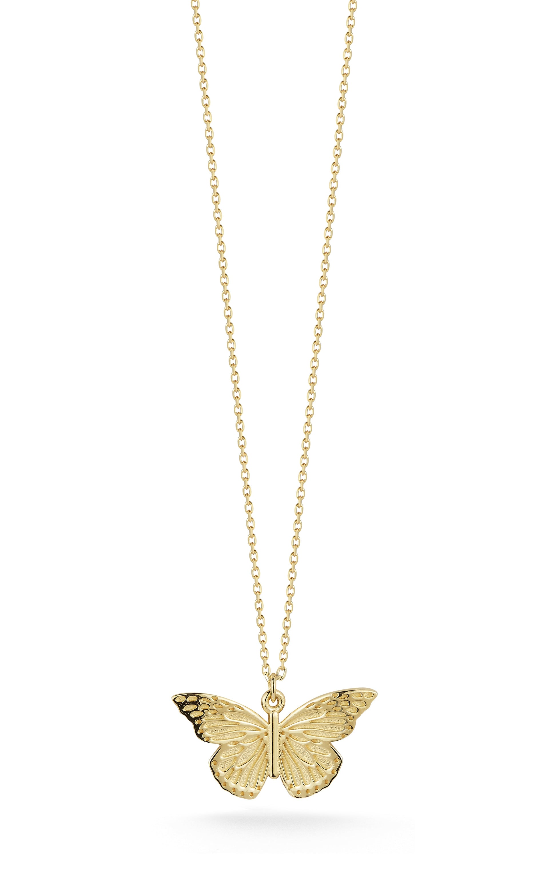 14K Gold Butterfly Necklace