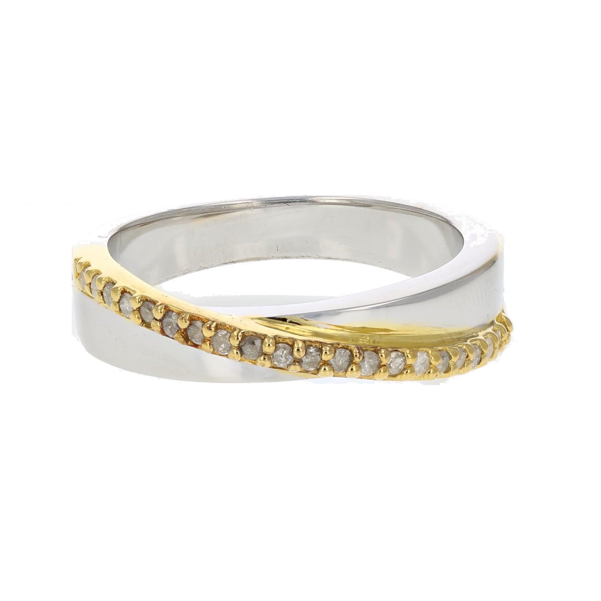1/10 CT Diamond Wedding Band Sterling Silver