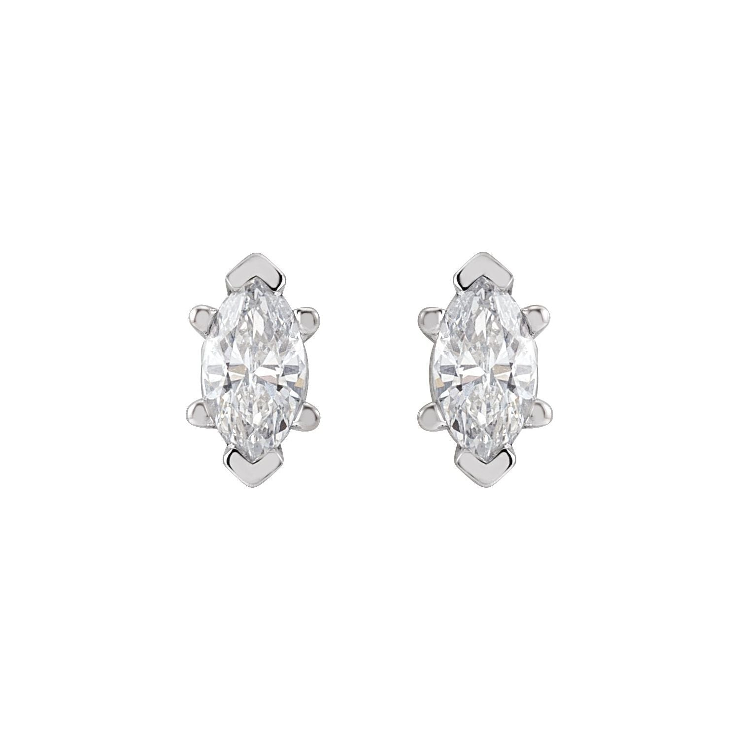14K Gold 3/8ct Lab-grown Diamond Earrings Clarity SI Color G-H