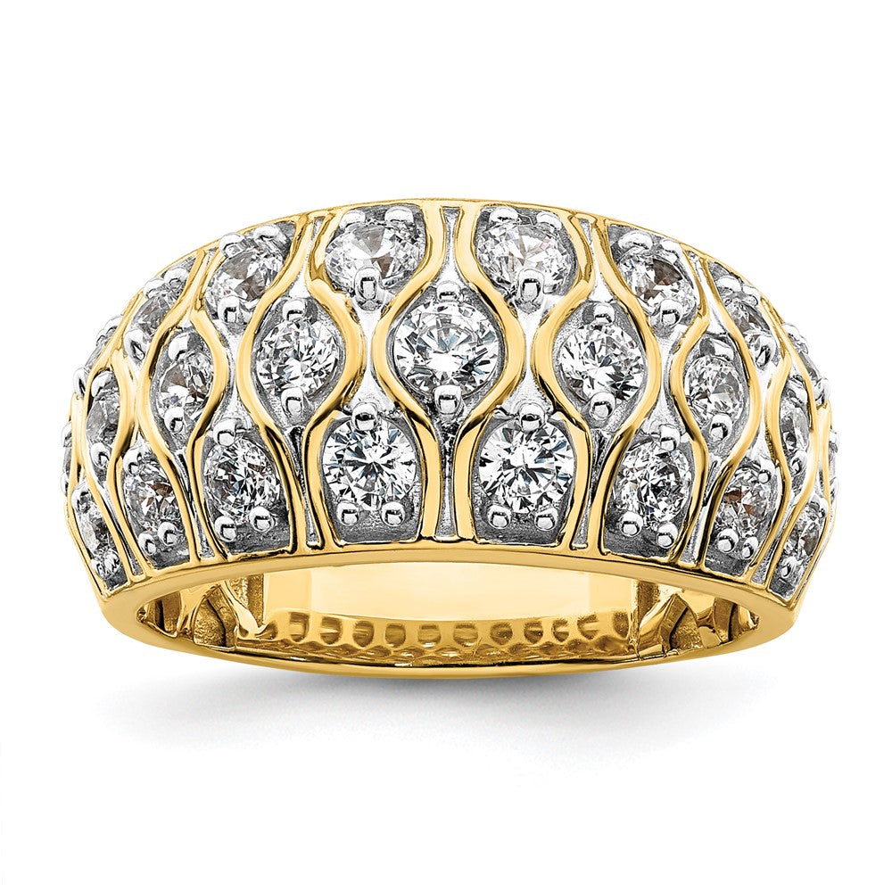 14k Yellow Gold Lab Grown Diamond Wedding Band Ring 1.16ct Clarity- VS Color- G-H