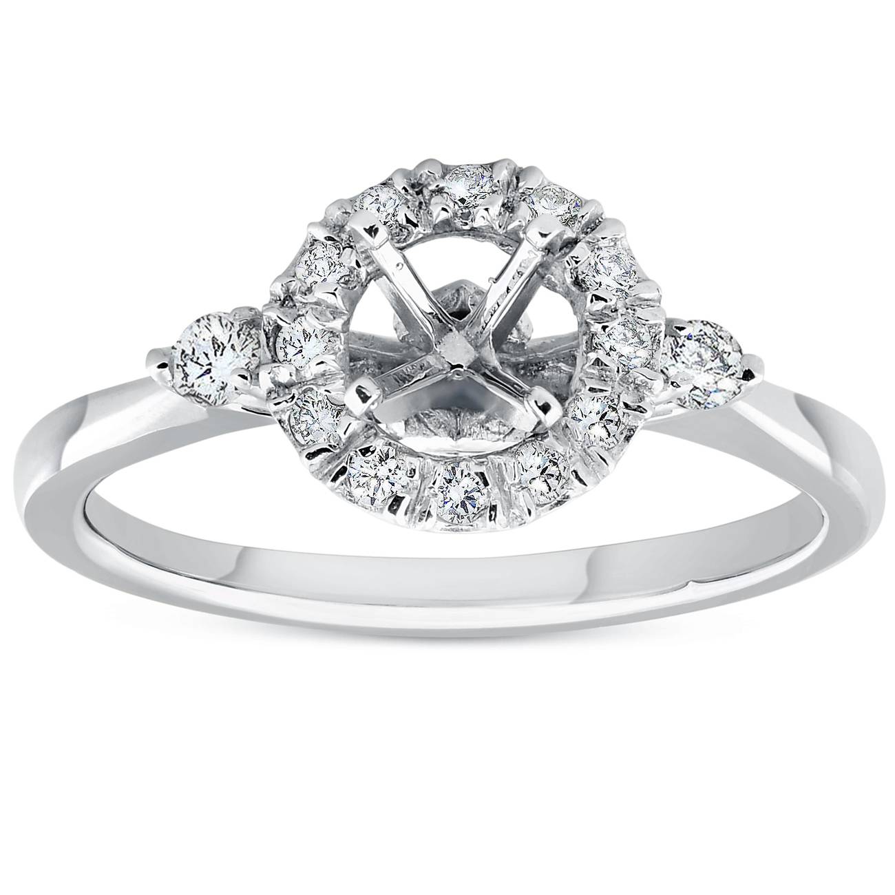3/8 ct Diamond Engagement Setting 14K White Gold