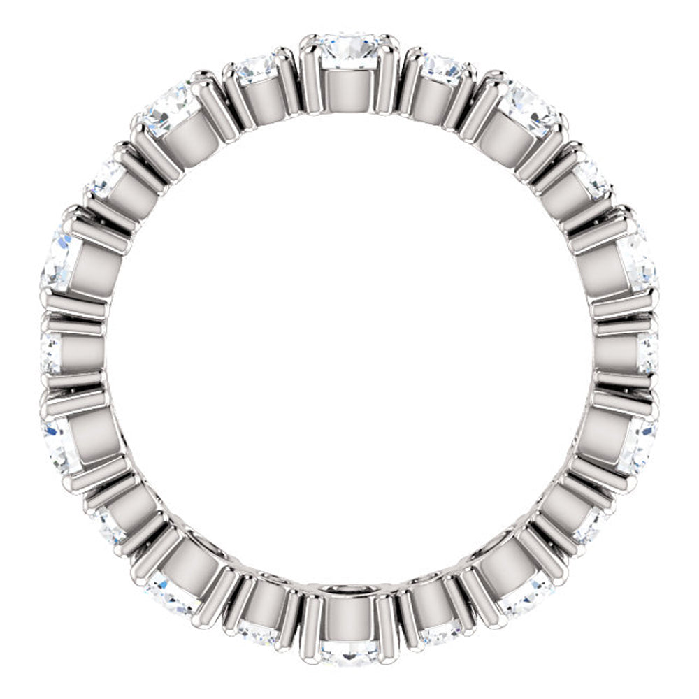 2 3/4 Ct Diamond Eternity Ring 14k White Gold Womens Anniversary Wedding Band