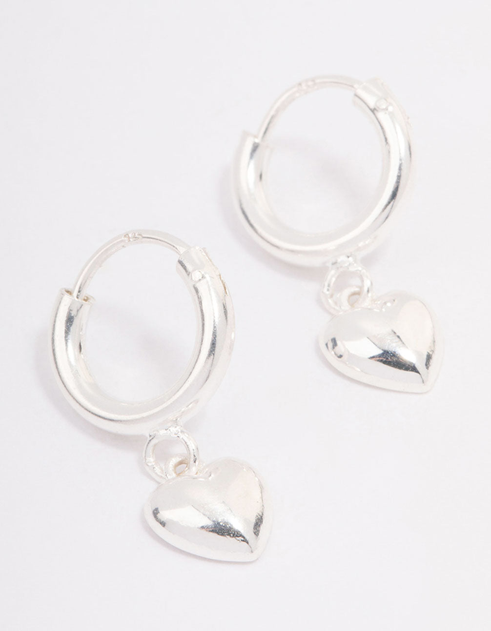 Lovisa - Sterling Silver Chubby Heart Hoop Earrings I Hypoallergenic I Classic And Stylish I Perfect For Daily Wear I Durable And Comfortable Fashion Jewelry
