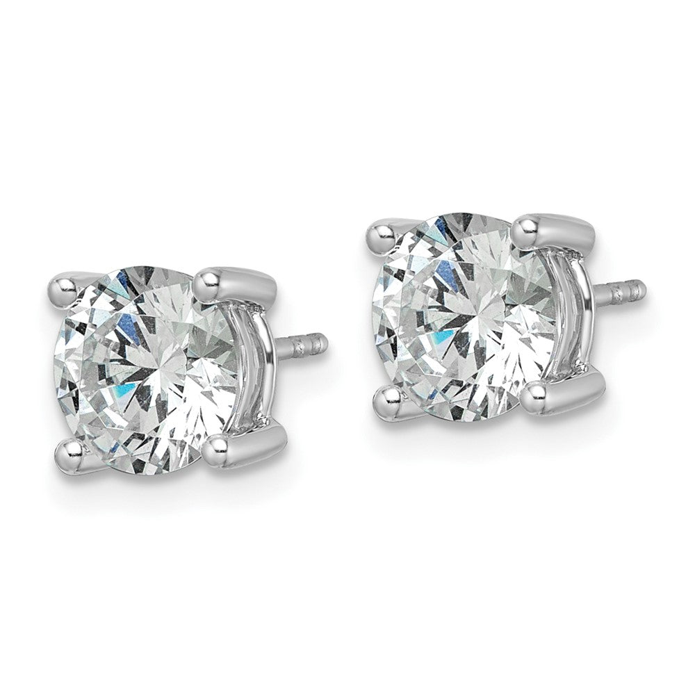 14k White Gold 3 CT Round Lab Grown Diamond Stud Earrings VS Clarity G-H Color