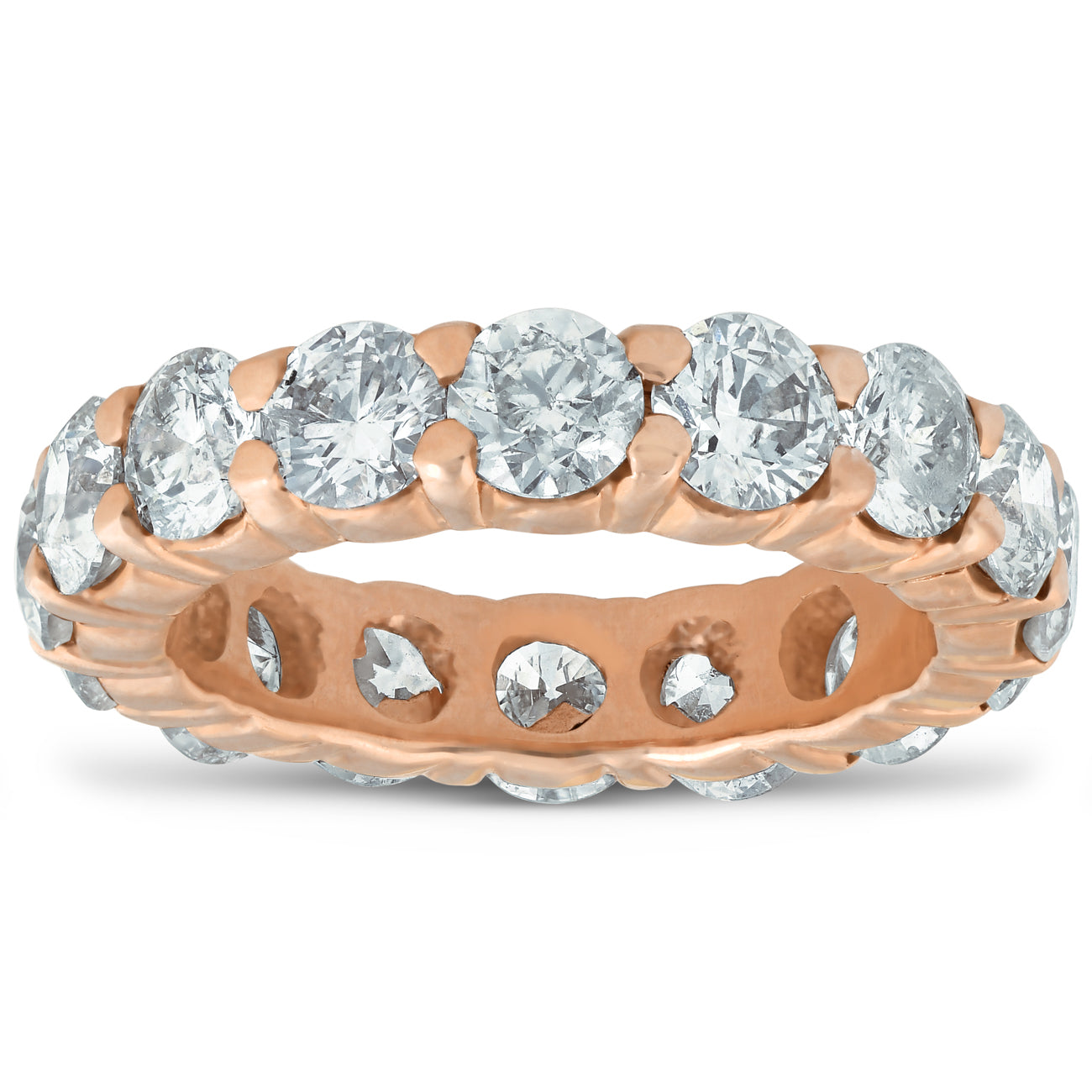 5 ct Diamond Eternity Ring 14k Rose Gold Womens Wedding Anniversary Band