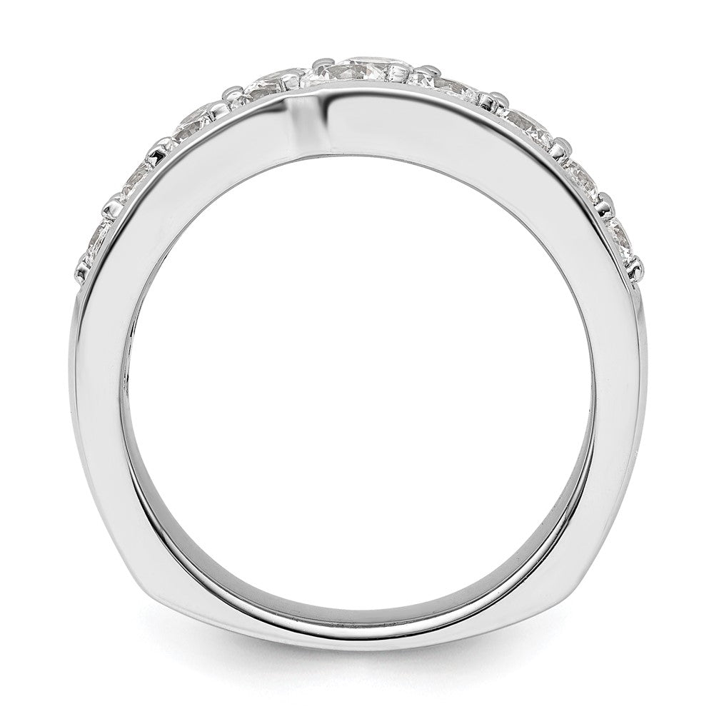 14k White Gold Lab Grown Diamond Wedding Band Ring 1.5ct Clarity- VS Color- G-H