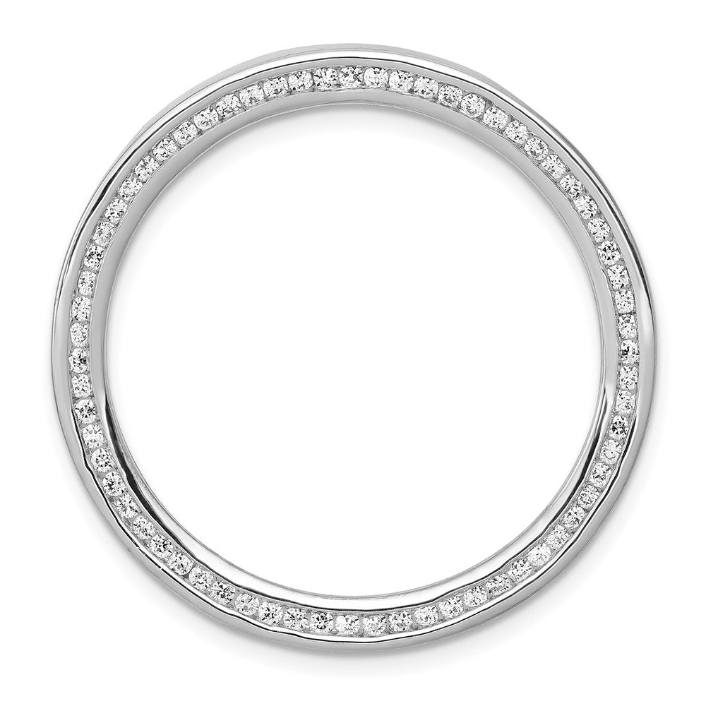 14K White Gold Lab Grown Diamond Circle Pendant (0.61ct VS G-H)