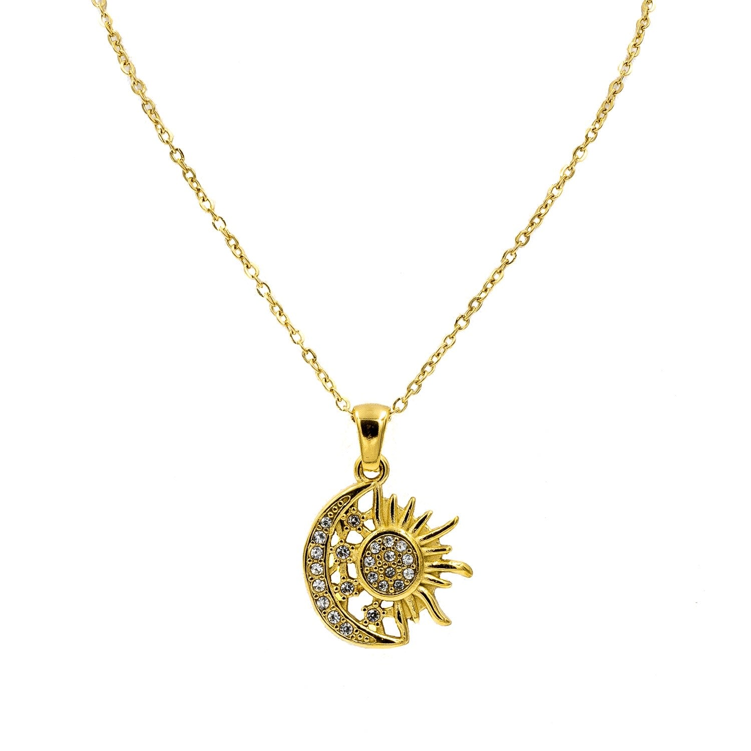Crescent Gold Necklace