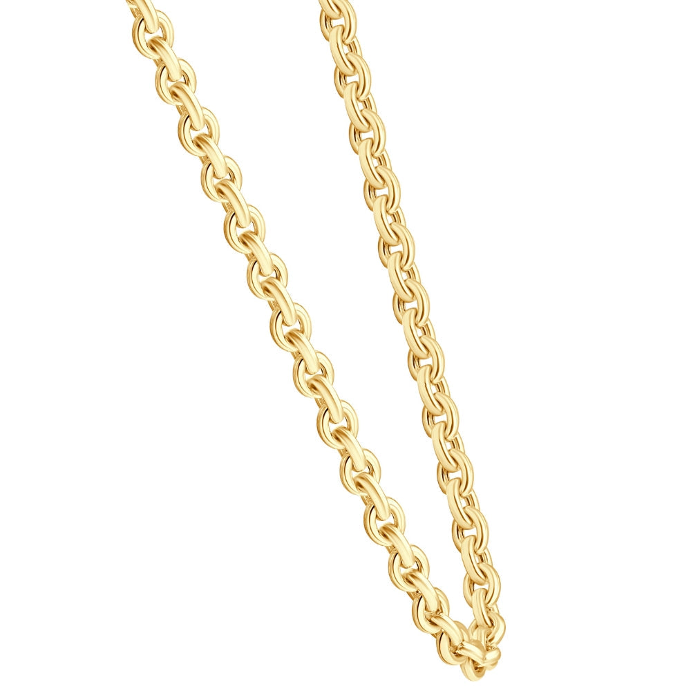 14k Yellow Gold Women's 24' Chain Necklace 32 Grams 7.5mm Thick