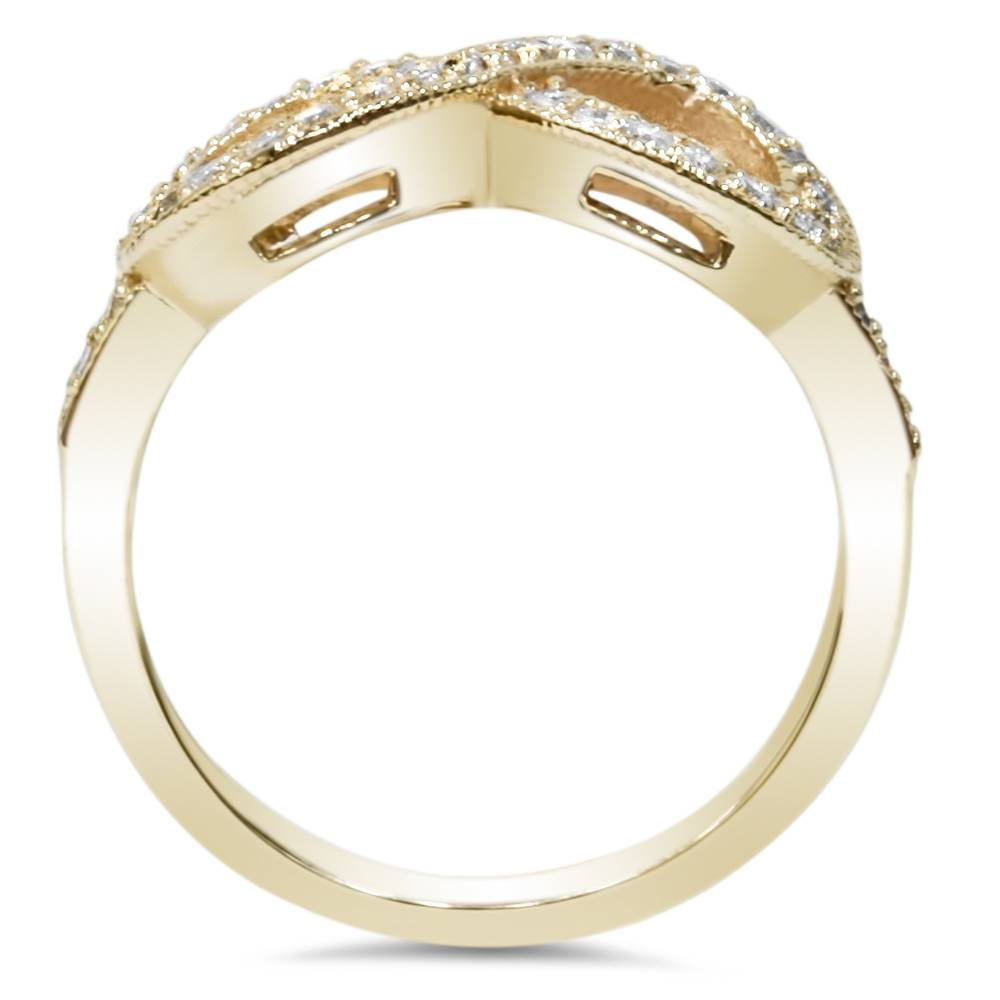 1/3ct Diamond Infinity Ring 10K Yellow Gold