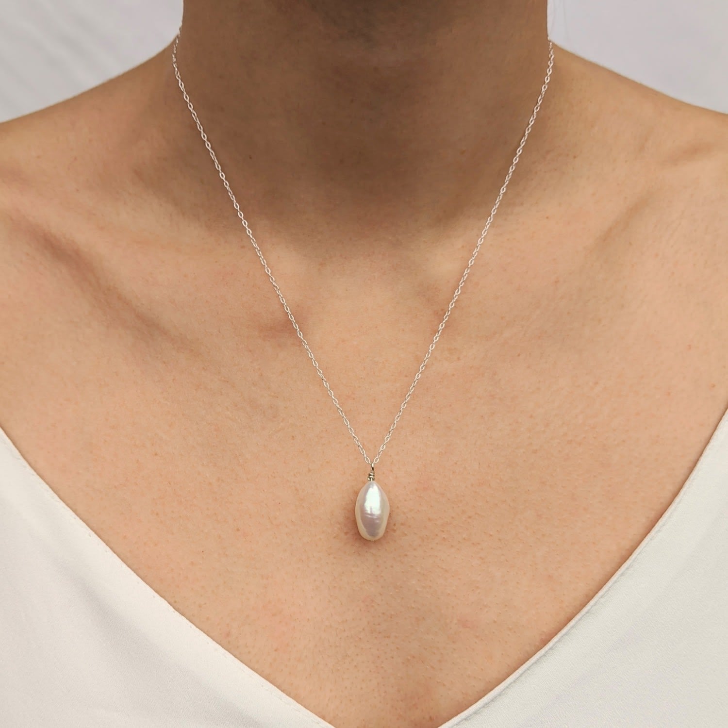 Florence Baroque Pearl Pendant Gold Filled Necklace