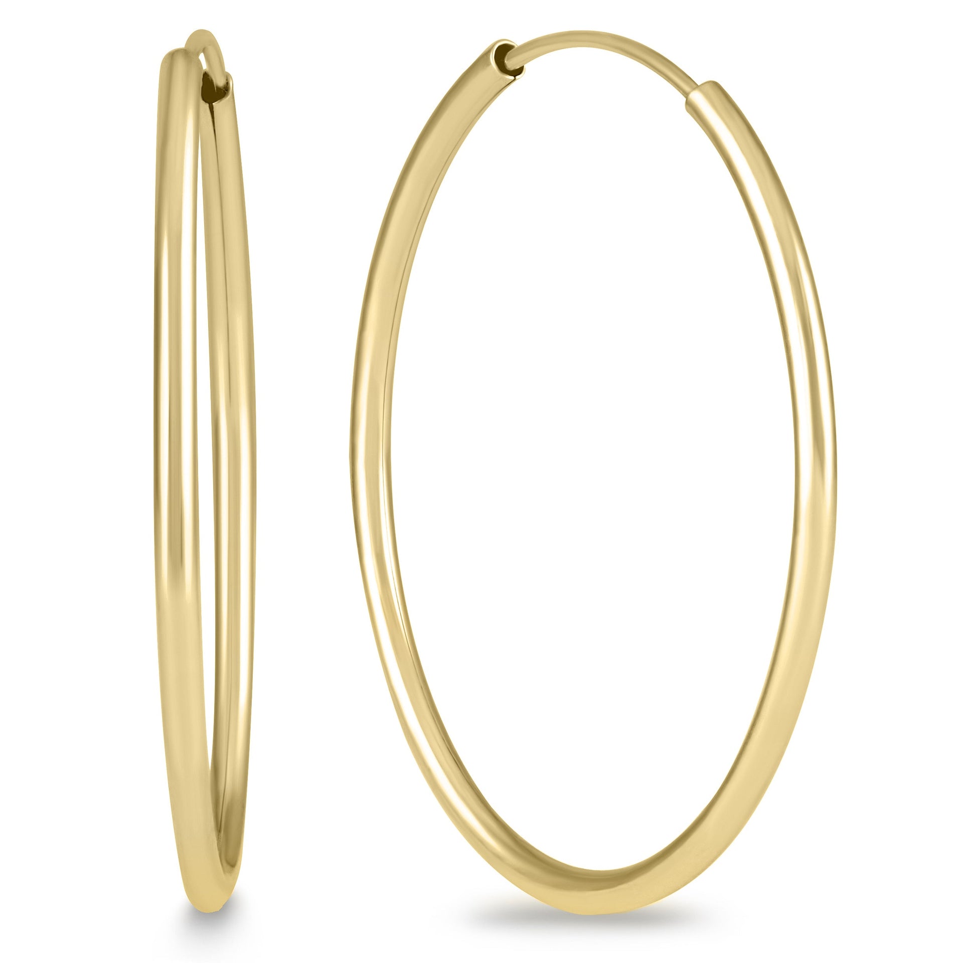 30Mm Endless 14K Filled Thin Hoop Earrings
