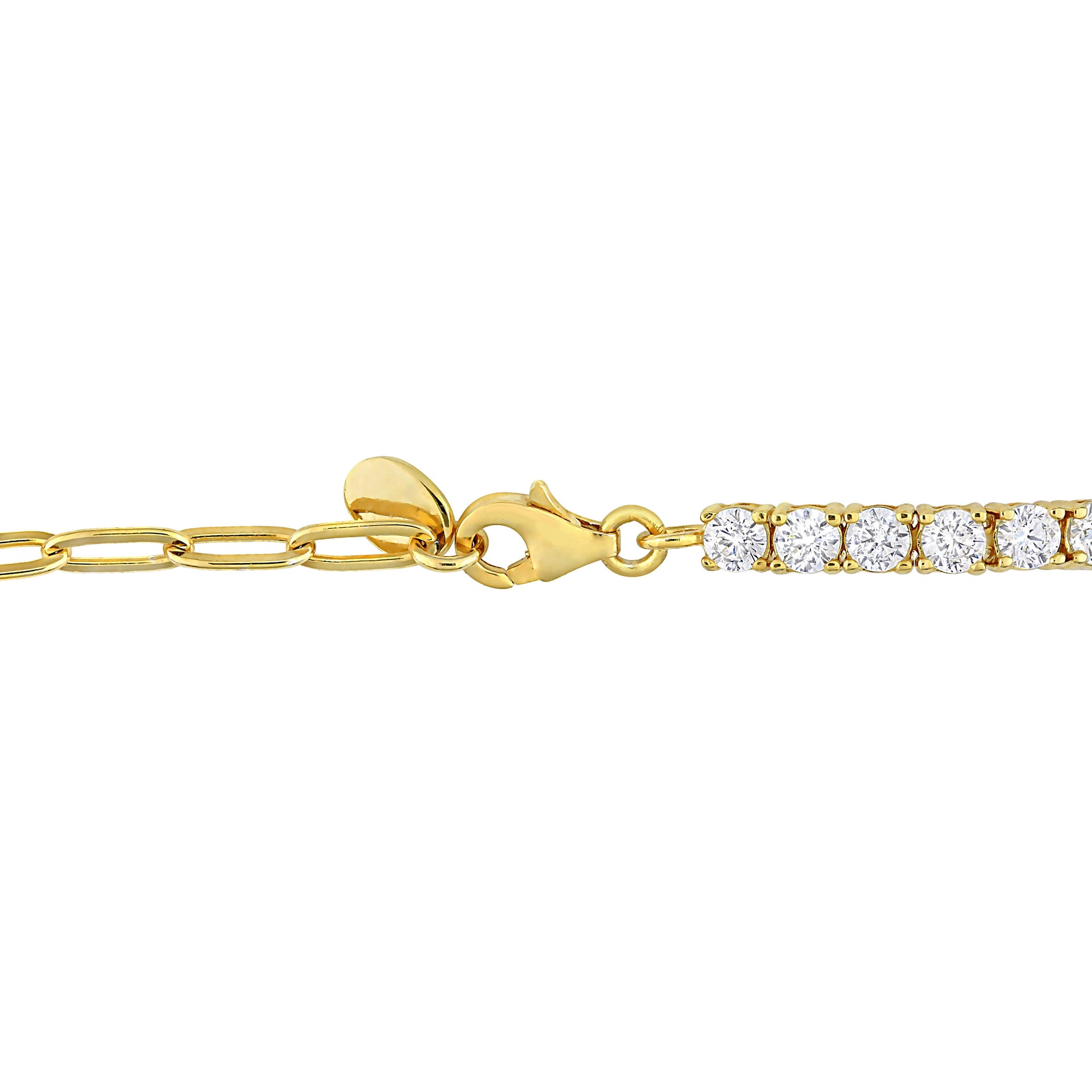 3 1/2 CT TGW Cubic Zirconia Tennis Bracelet in Yellow Plated Sterling Silver