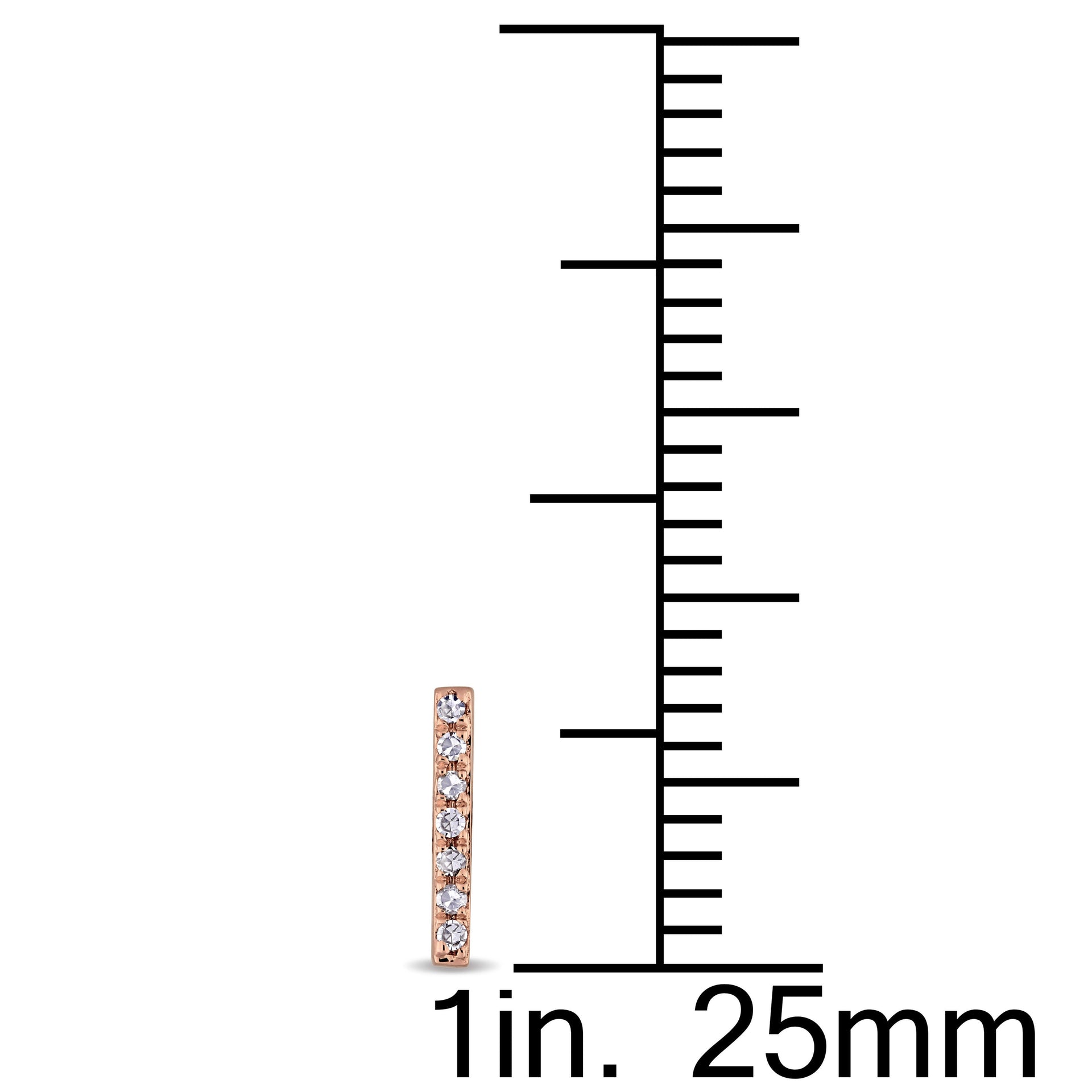 Diamond Bar Earrings in 14K Yellow Gold