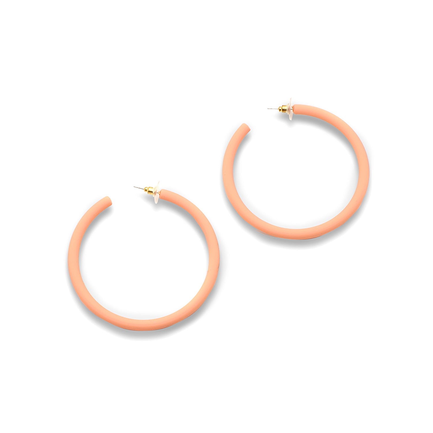 Pink Color Gold Plated Party Designer Hoop Earring For Women's