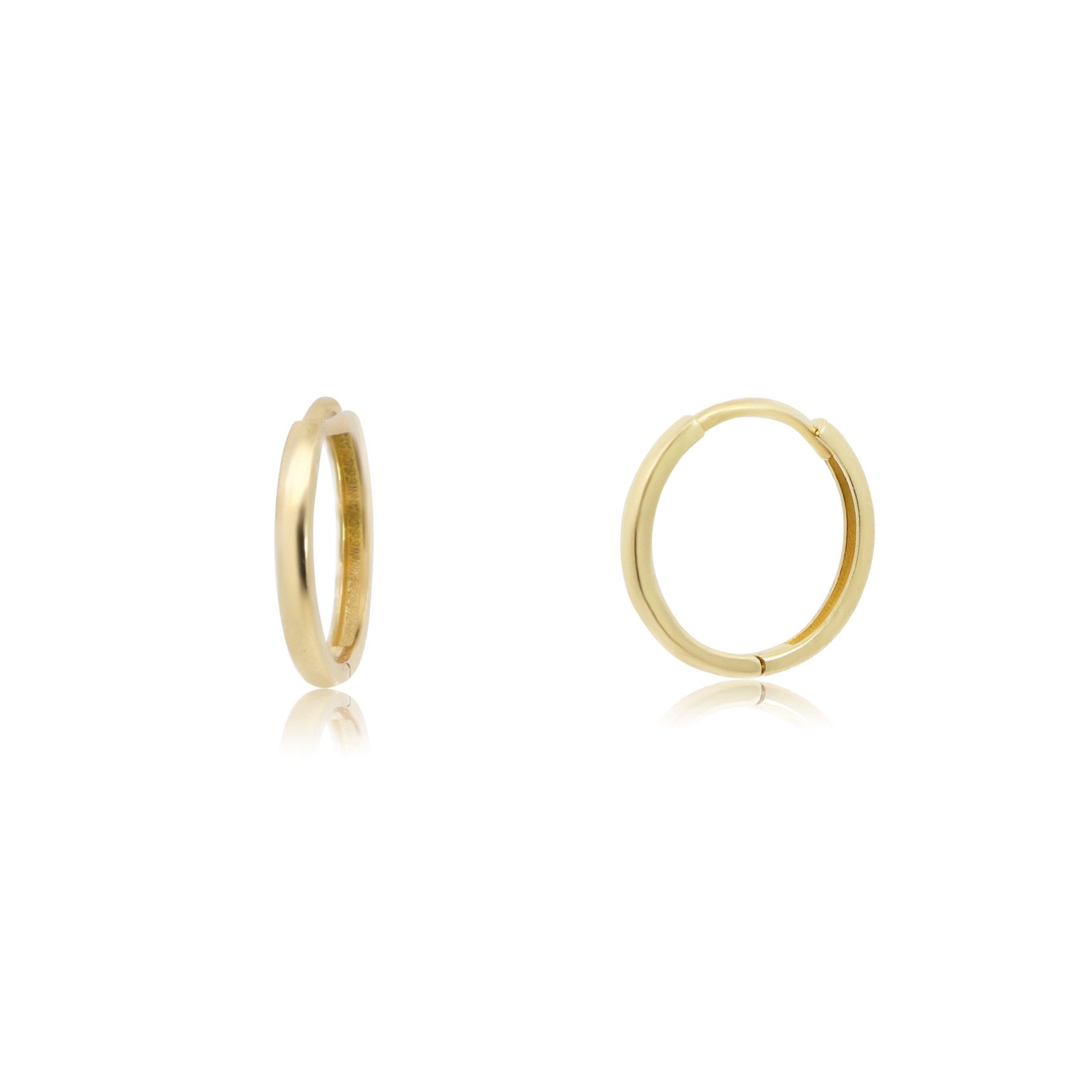 Thin Gold Huggie Hoop Earrings