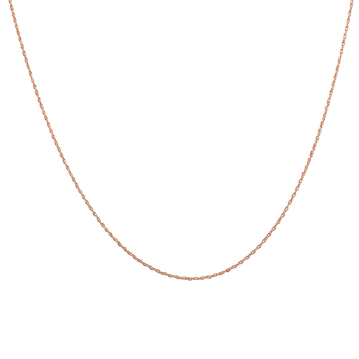 14K Rose Gold Rope Chain With Spring Ring Clasp
