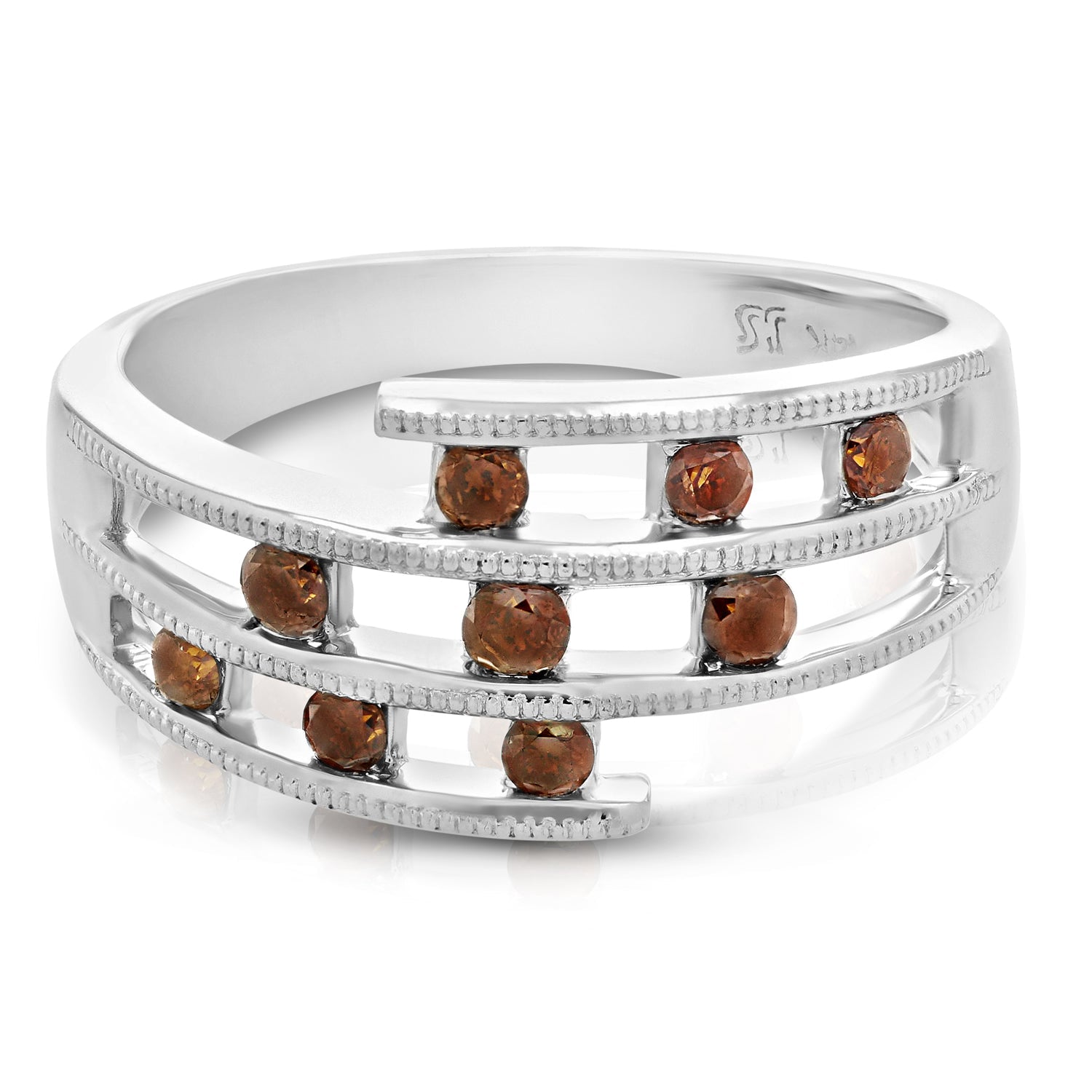 2/5 cttw Red Diamond Ring 14K White Gold