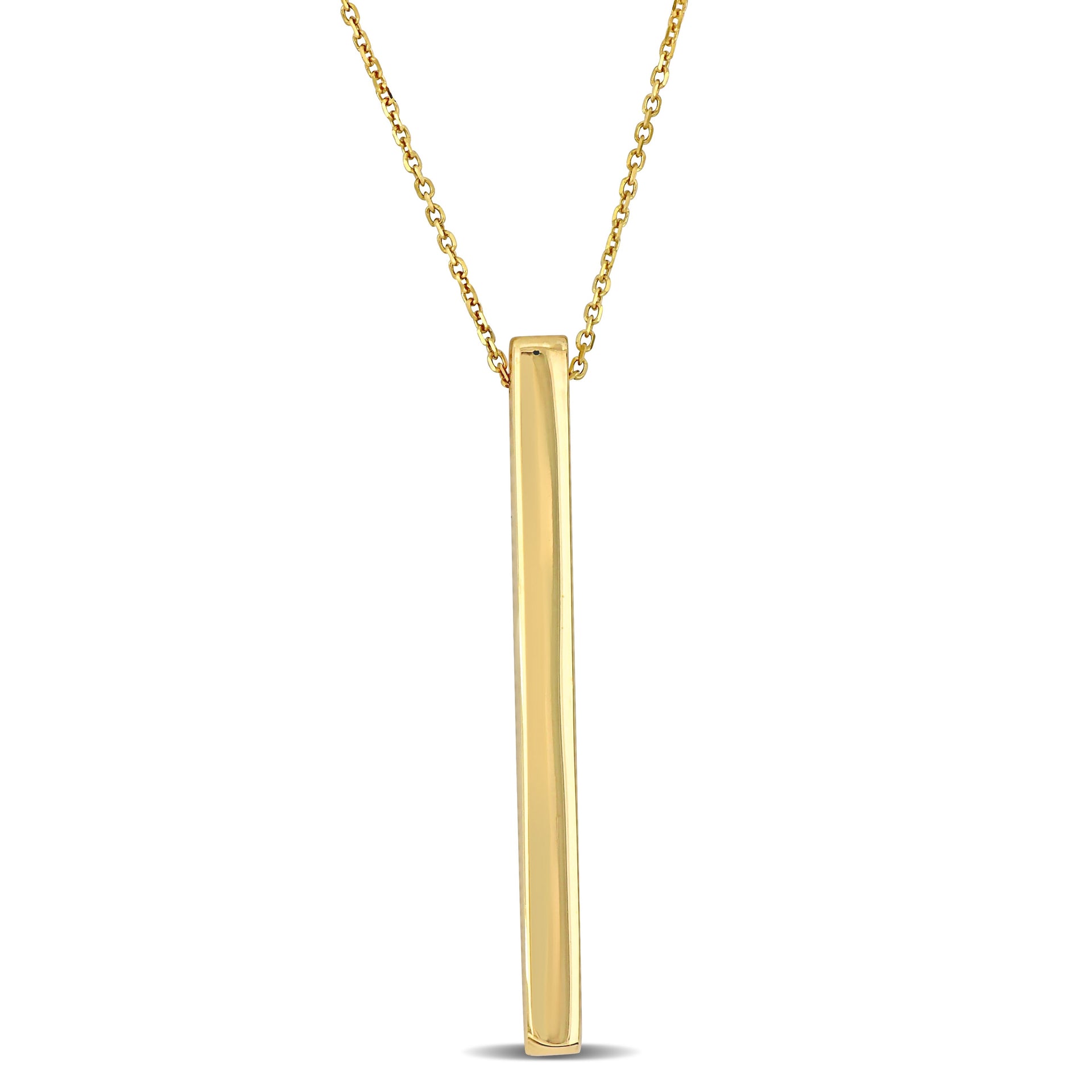 Mimi & Max Vertical Bar Necklace in 14k Yellow Gold - 16.5 in