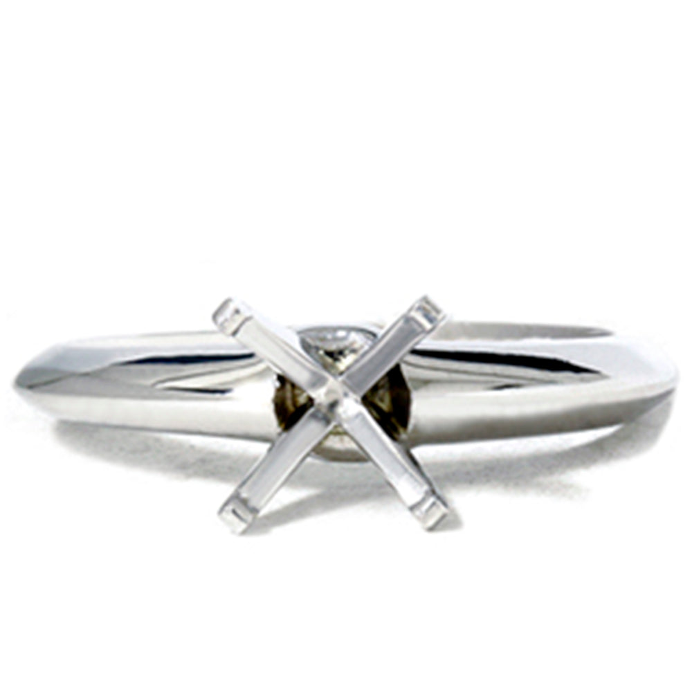 Knife Edge Solitaire Engagement Ring Setting Mount 14K