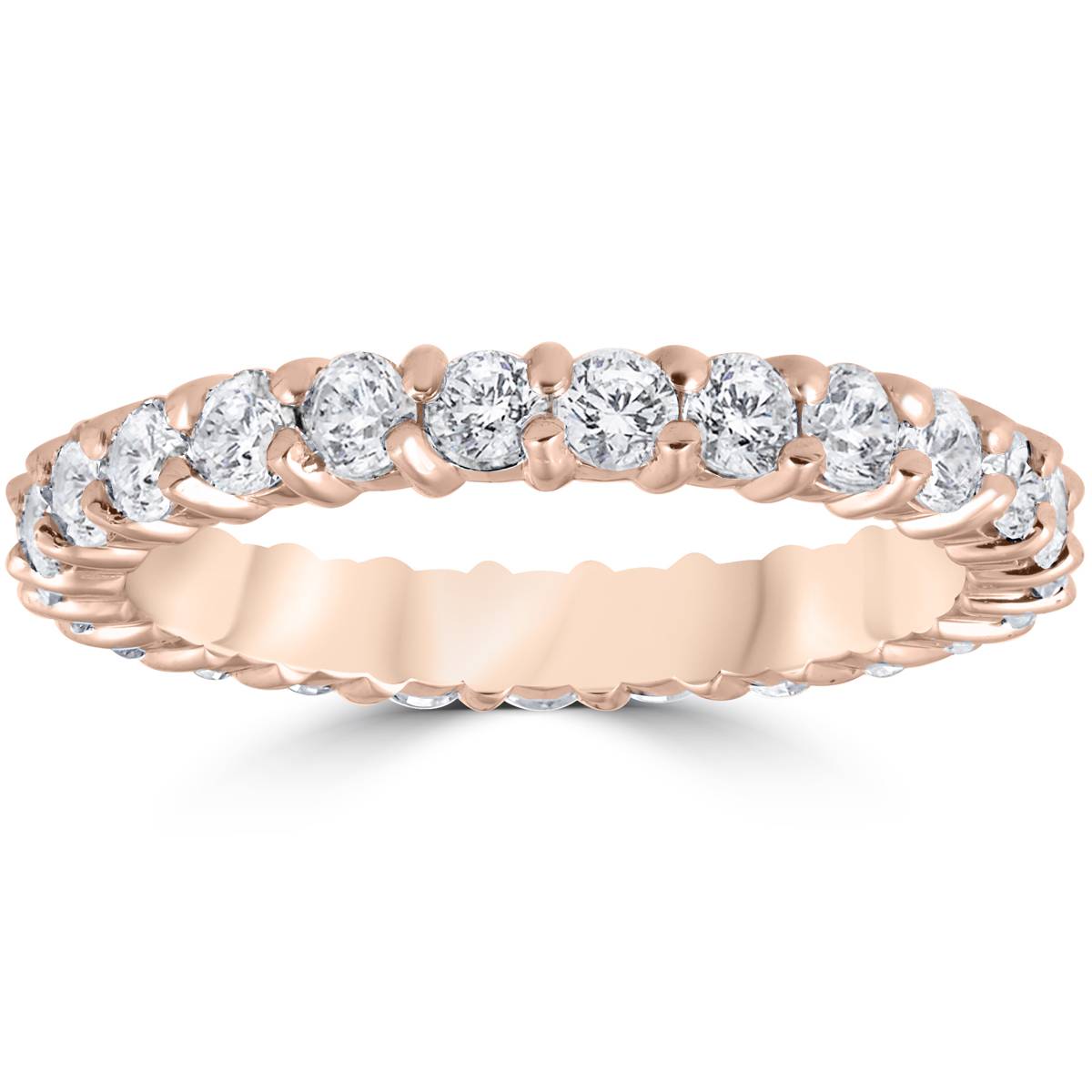 1ct Diamond Eternity Ring 14k Rose Gold