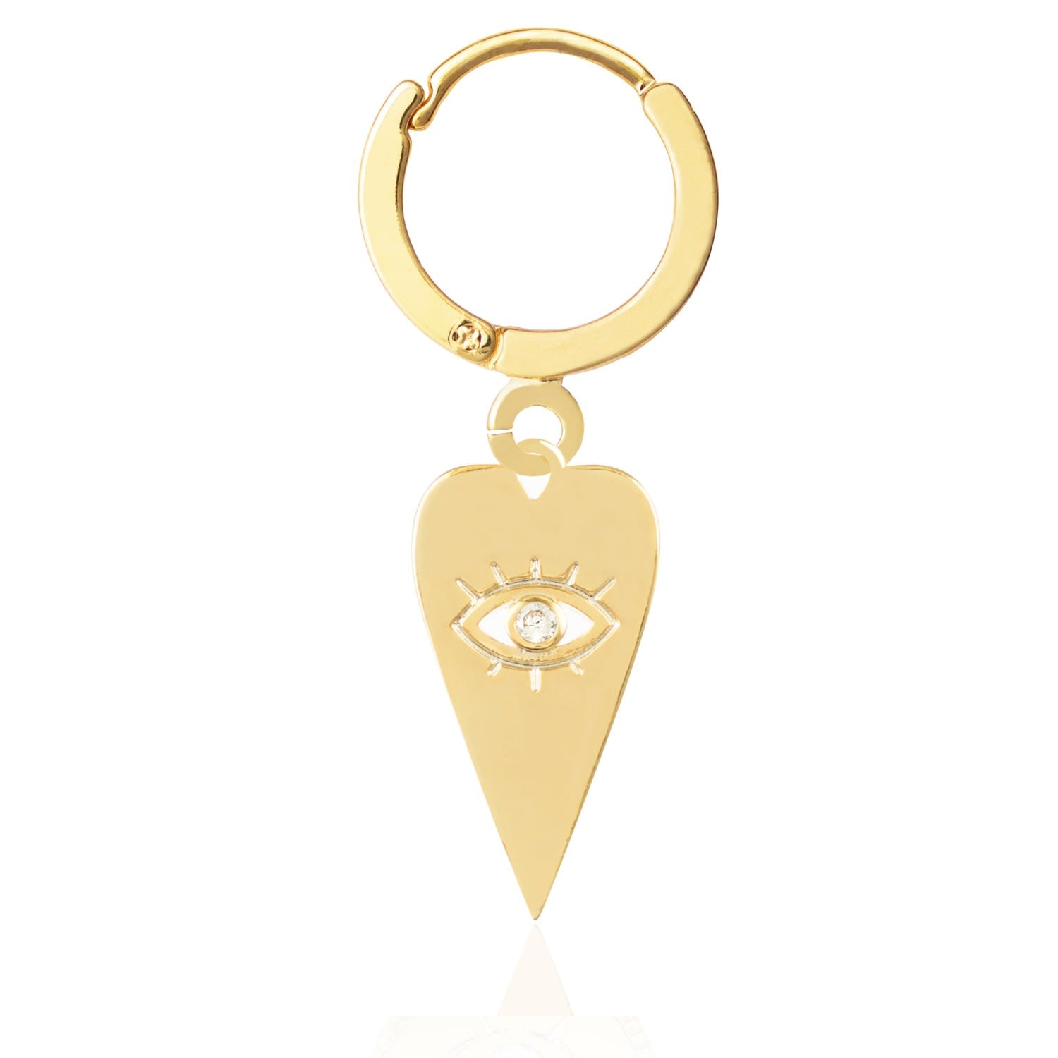 Eye Heart Single Huggie