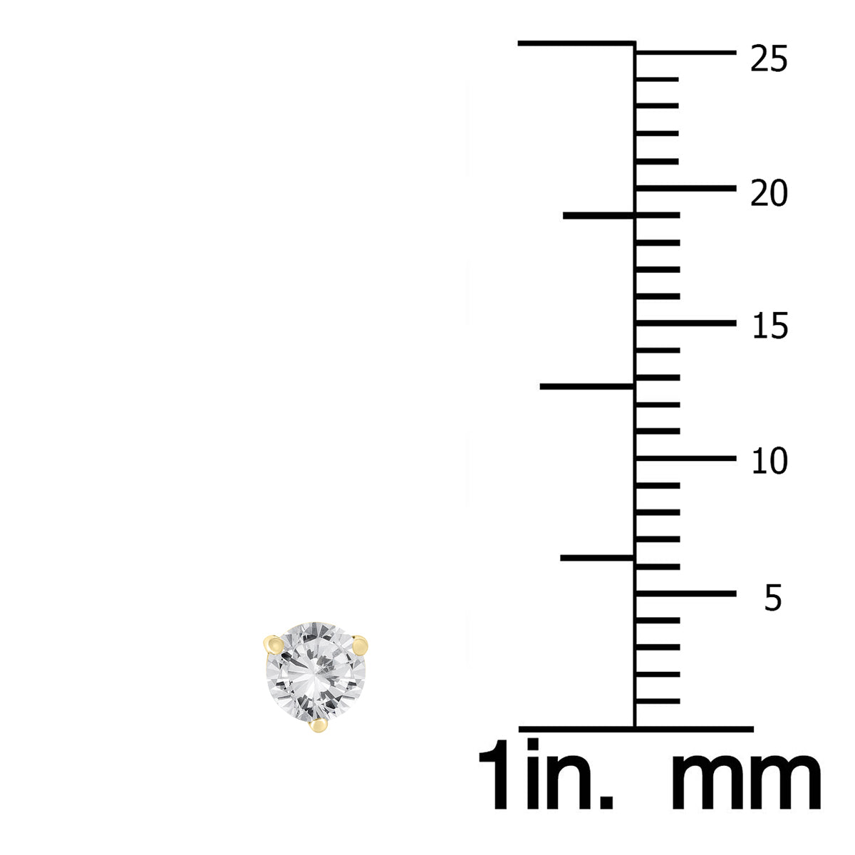 1/2 Carat TW Ags Certified Martini Set Round Diamond Solitaire Earrings In 14K Yellow Gold I-J Color I1-I2 Clarity