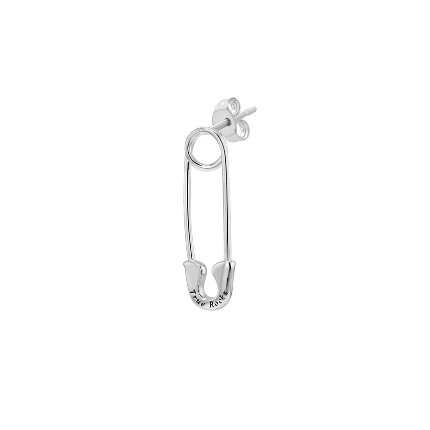 Sterling Silver Safety Pin Stud Earring
