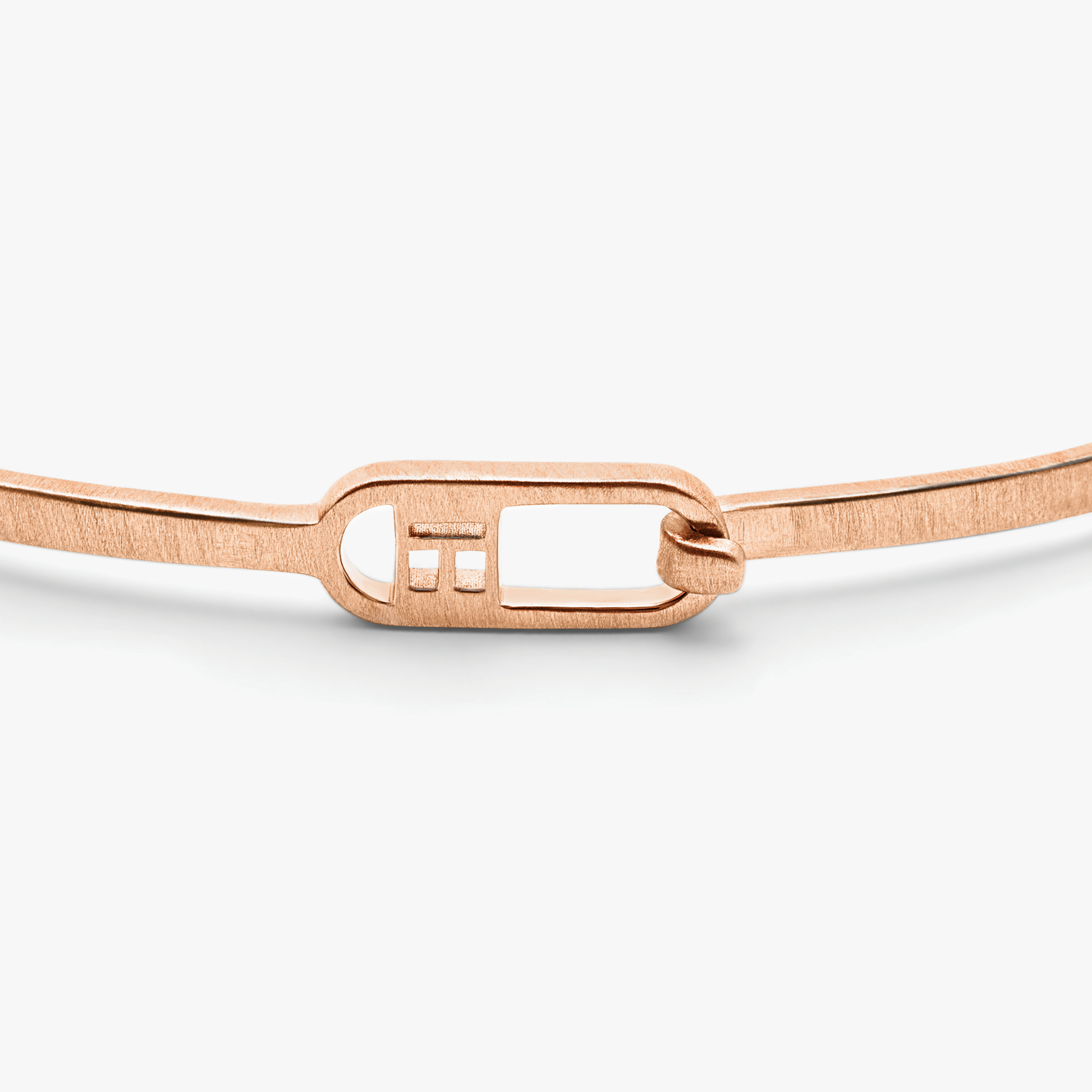 T-bangle in brushed 18k rose gold