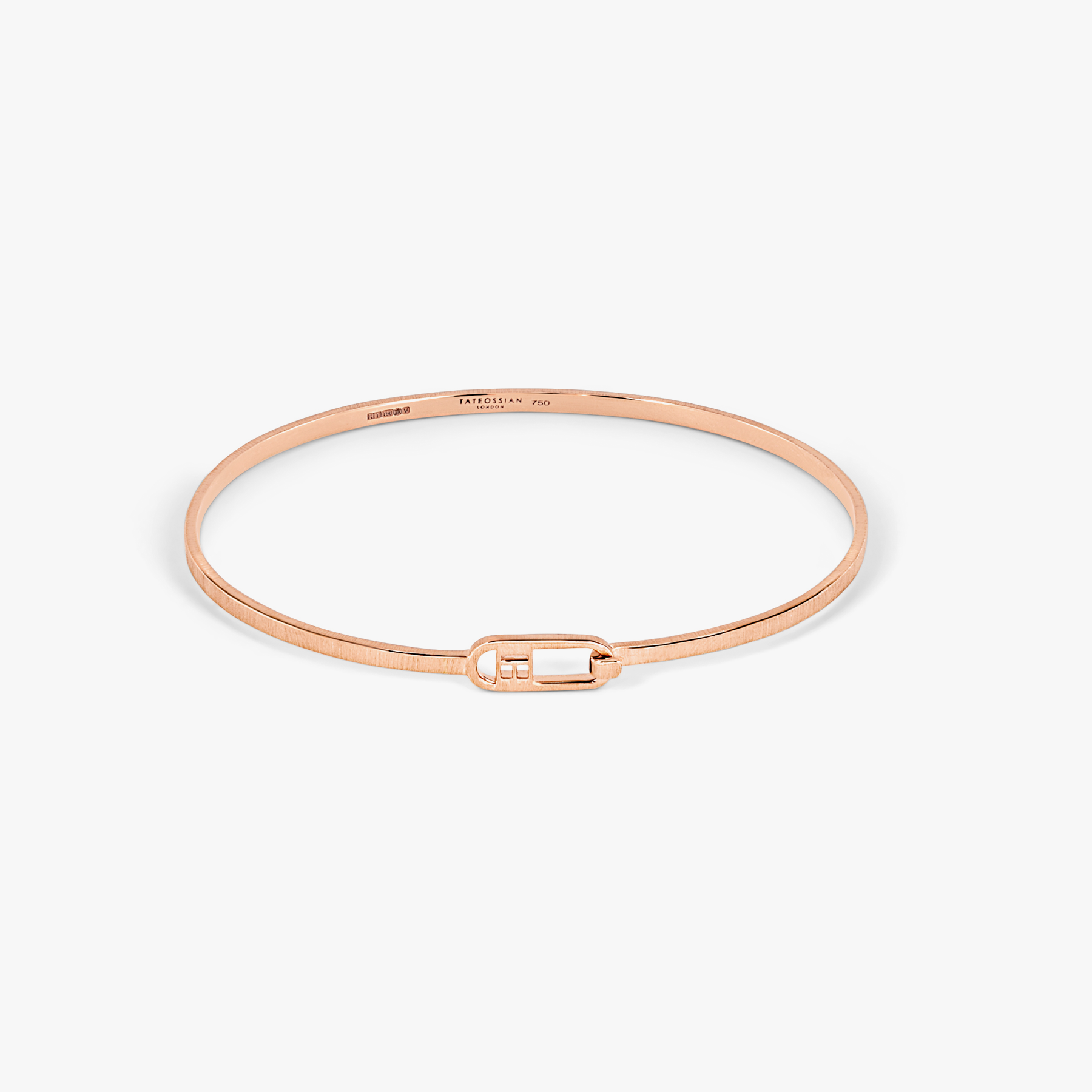 T-bangle in brushed 18k rose gold