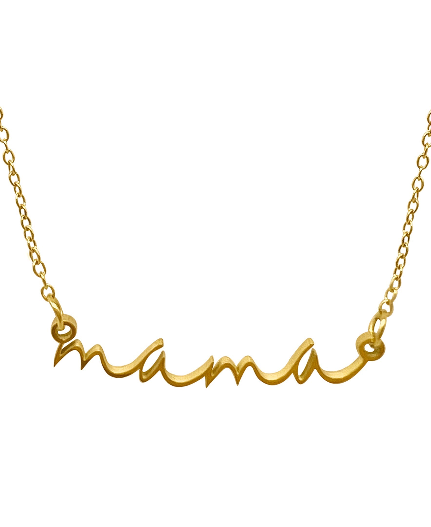 Cursive Mama Necklace gold