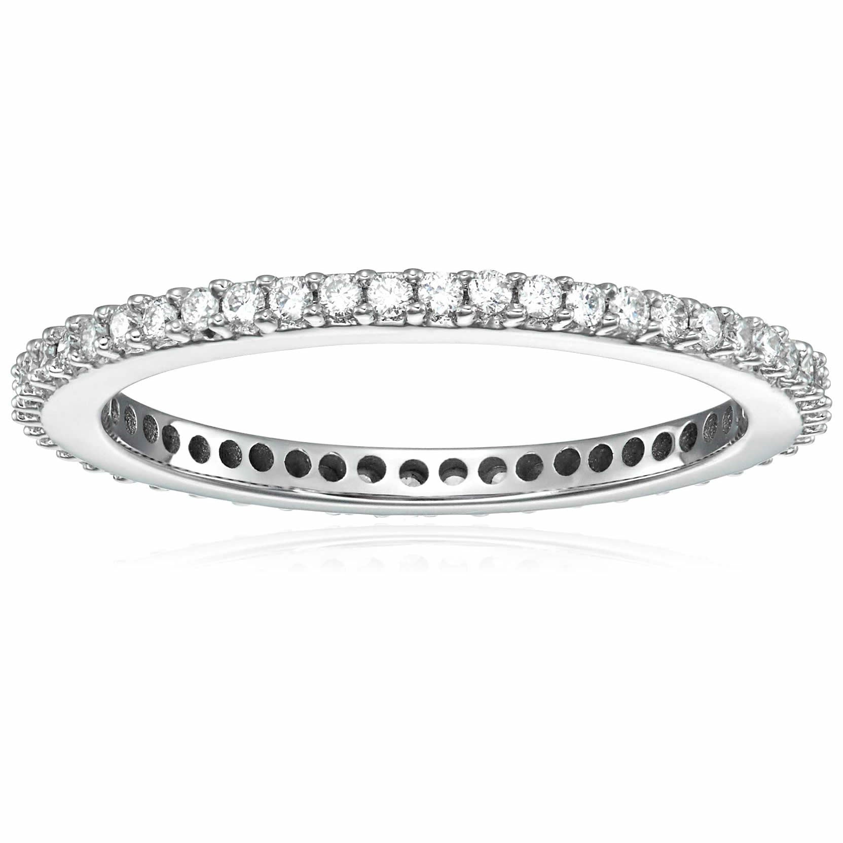 1/2 Cttw Diamond Eternity Ring Wedding Band 14K Gold Prong Set