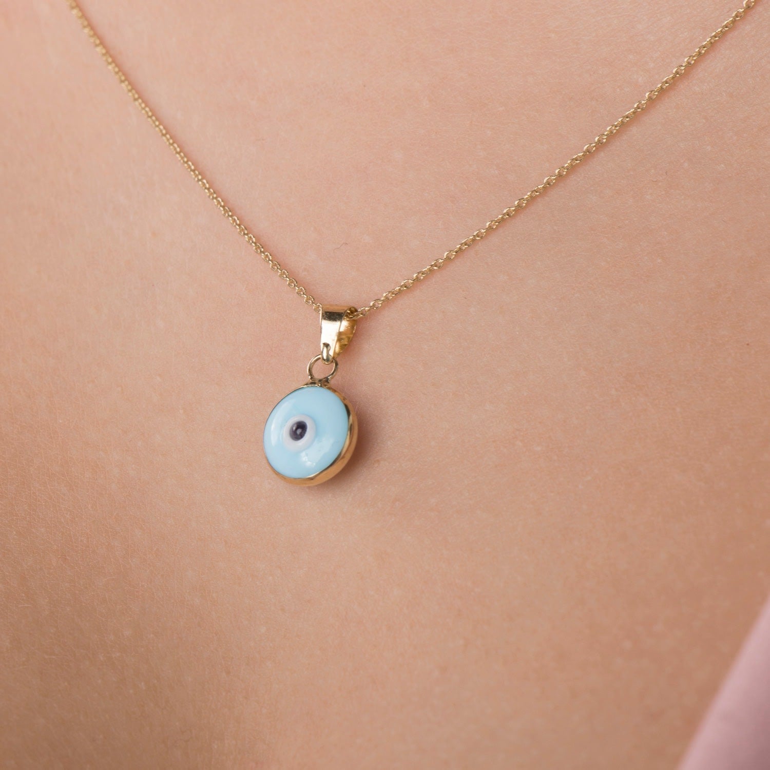 Baby Blue Evil Eye Pendant / Your Lucky Charm