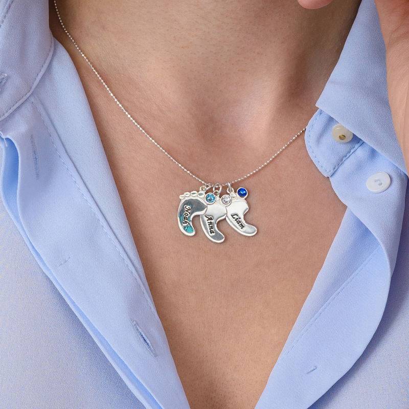 Baby Feet Necklace in 10K White Gold